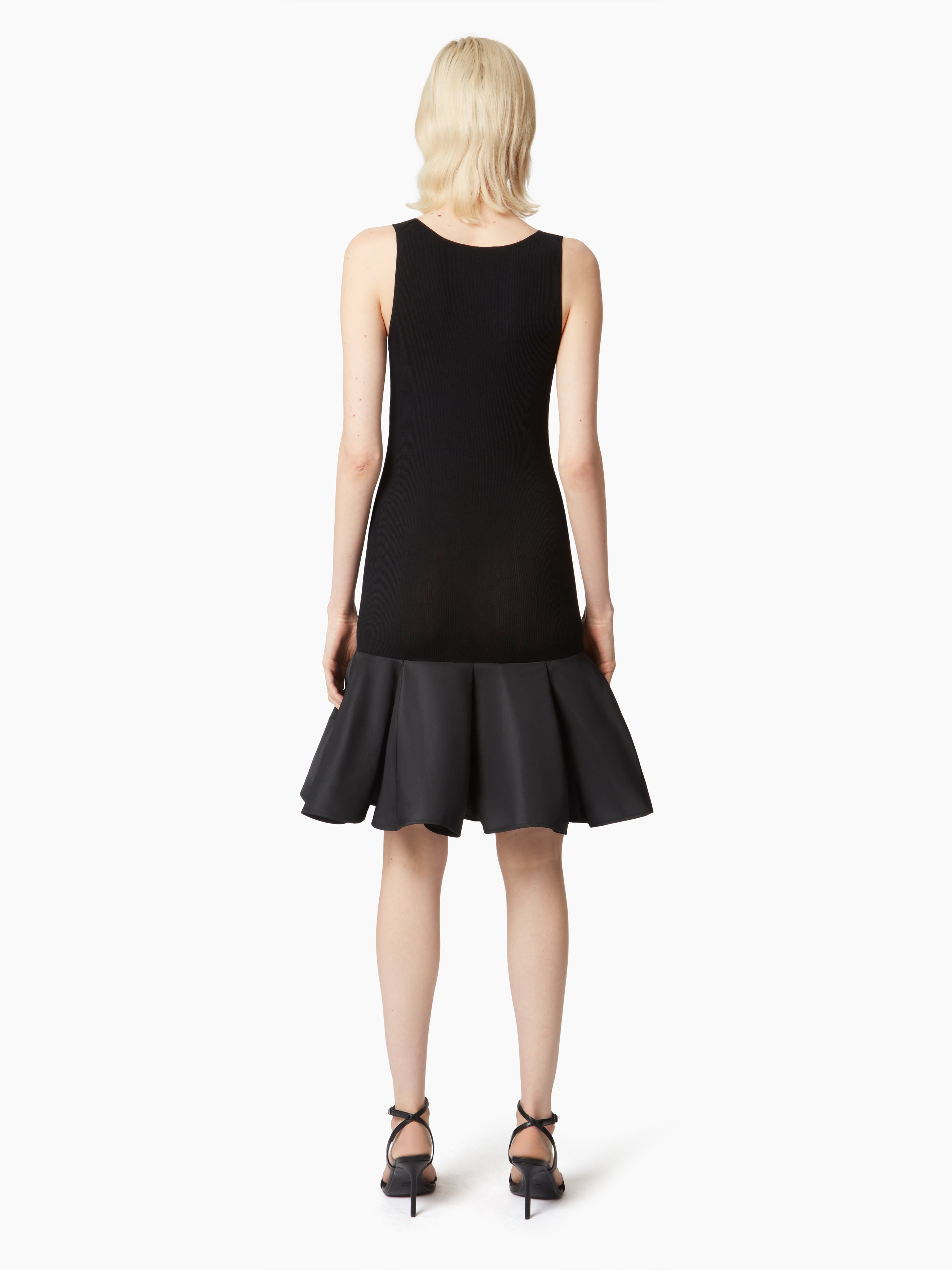SLEEVELESS DRESS WITH PEPLUM - 4