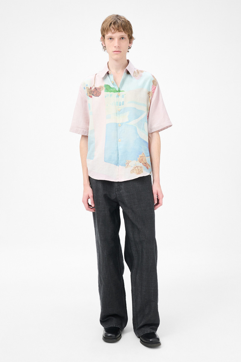 Our Legacy Beyond Shirt Shortsleeve Marina Vista Print Cotton Silk outlook