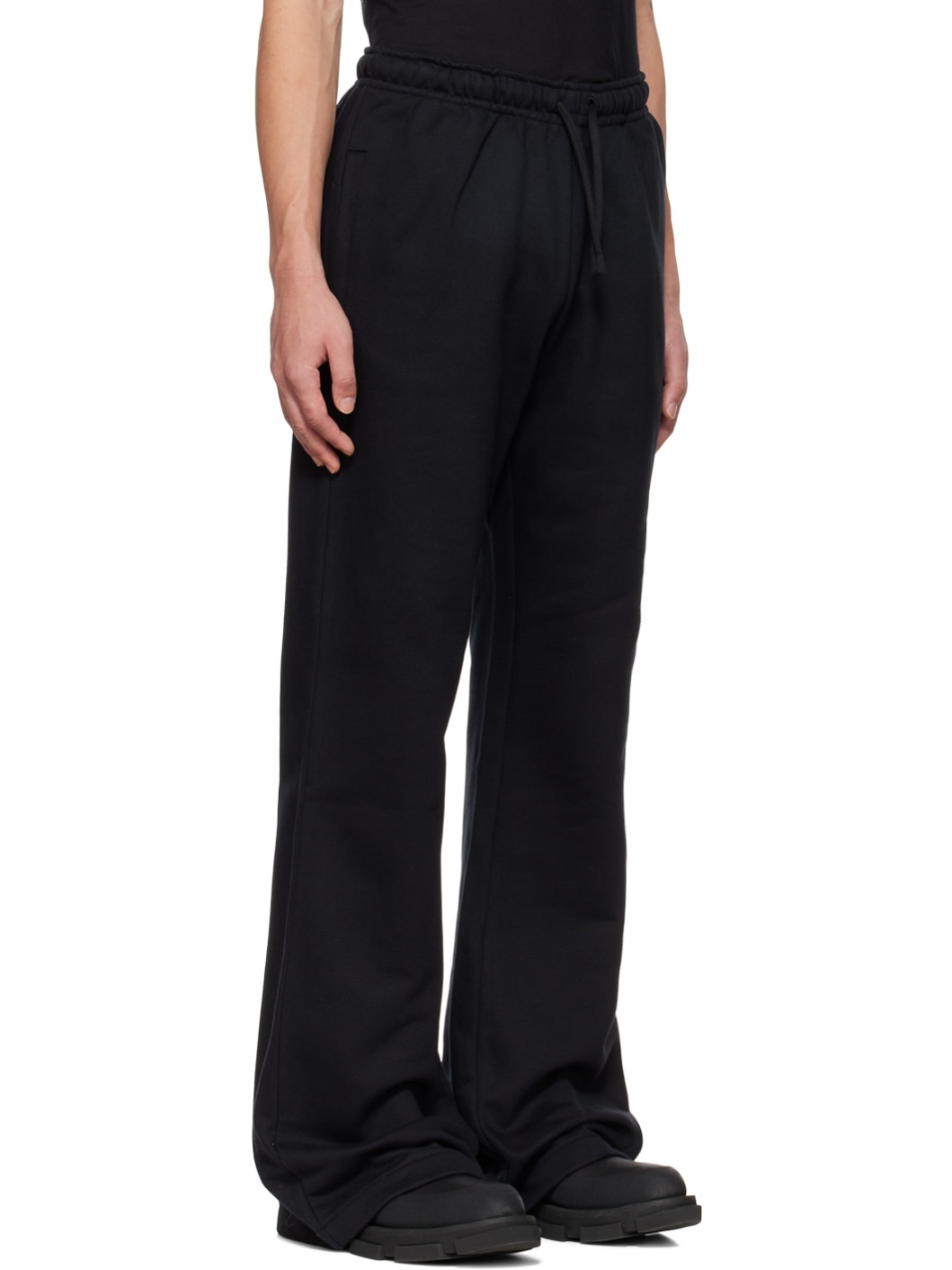 Black Flared Lounge Pants - 2