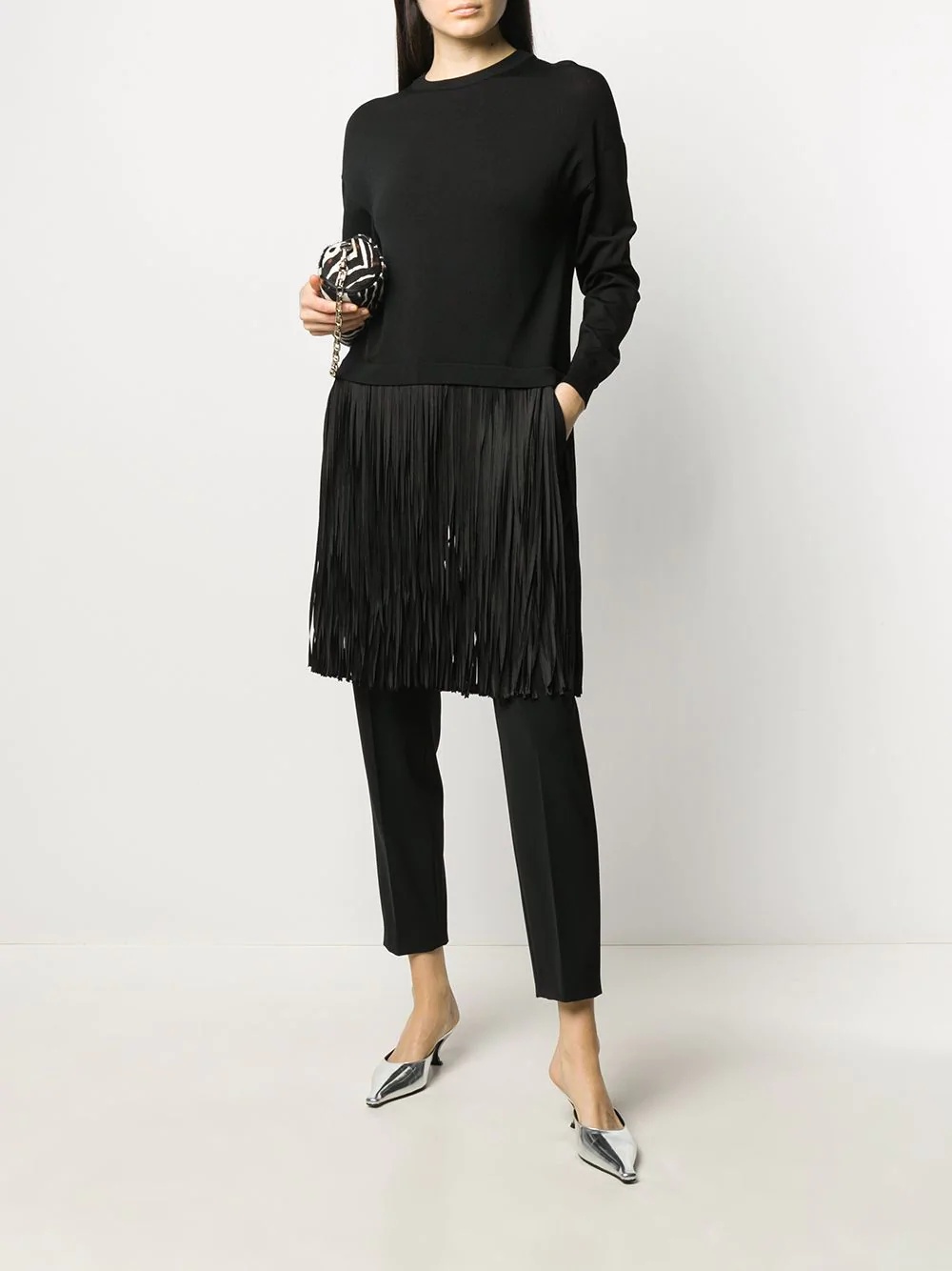 fringed knit jumper - 2