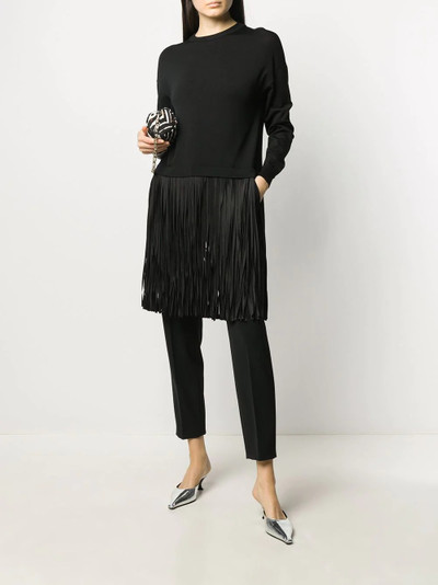 Moschino fringed knit jumper outlook