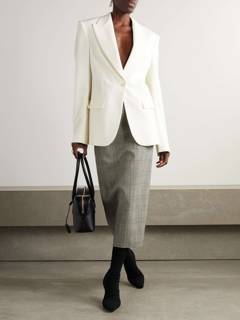 Stella McCartney Wool-blend twill blazer White outlook