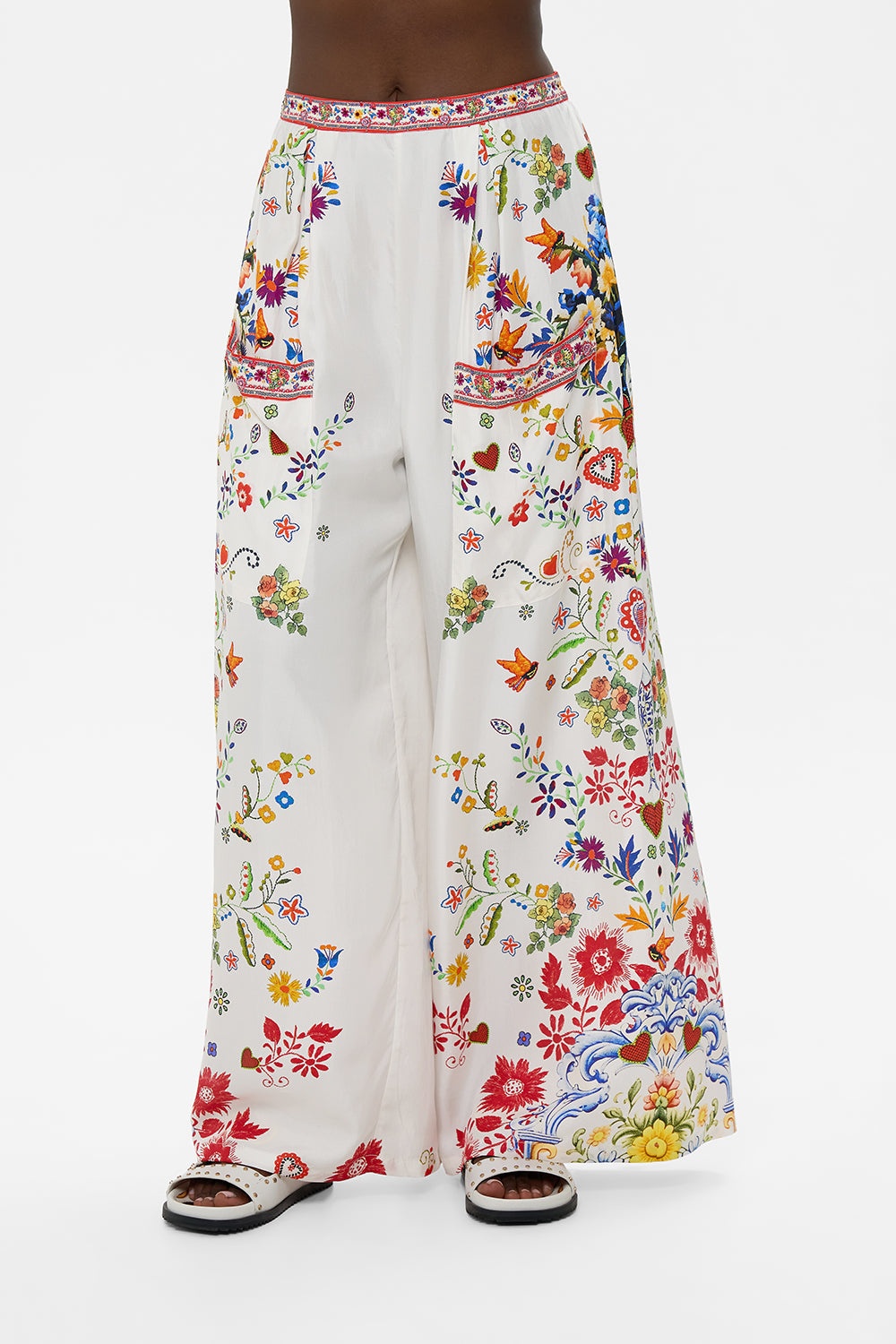 WIDE LEG TROUSER WITH FRONT POCKETS - 5
