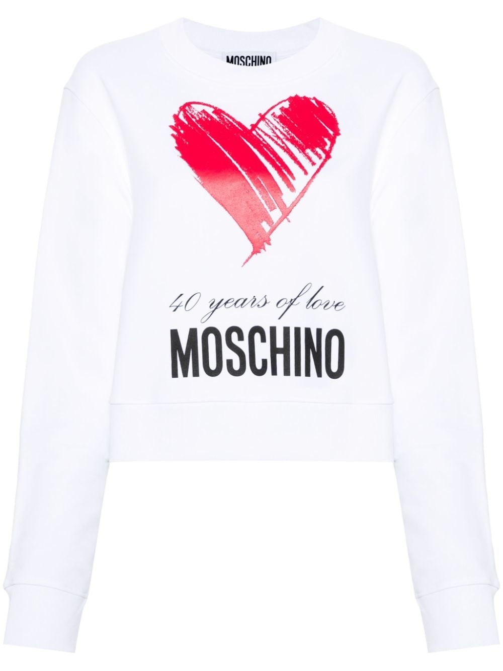 logo-print cotton sweatshirt - 1