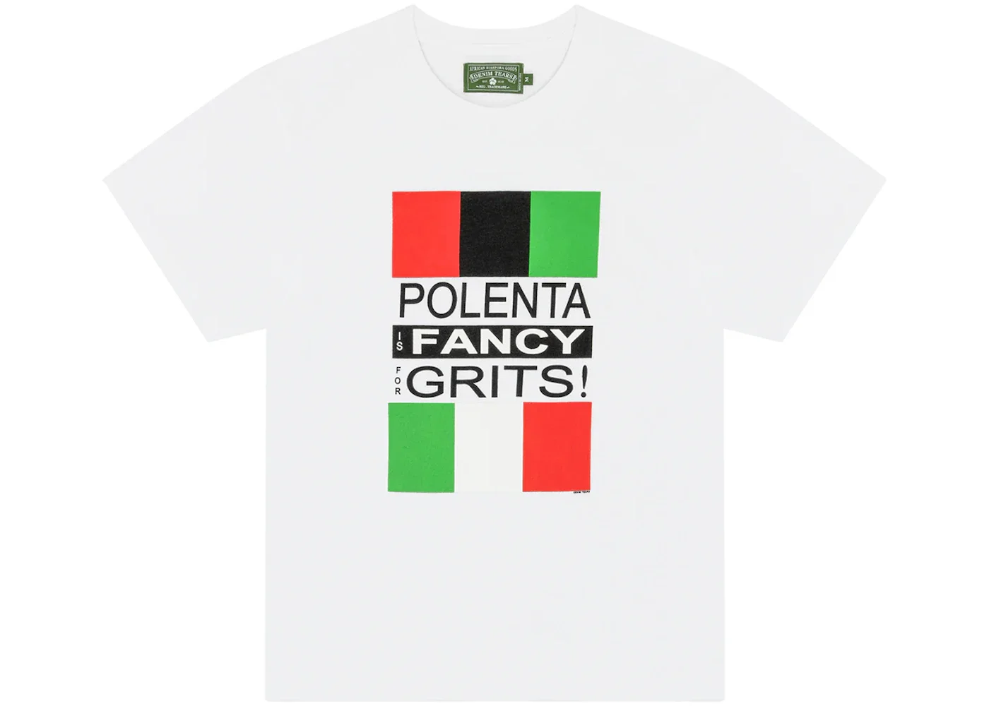 Denim Tears Polenta Is Fancy For Grits Tee White - 1