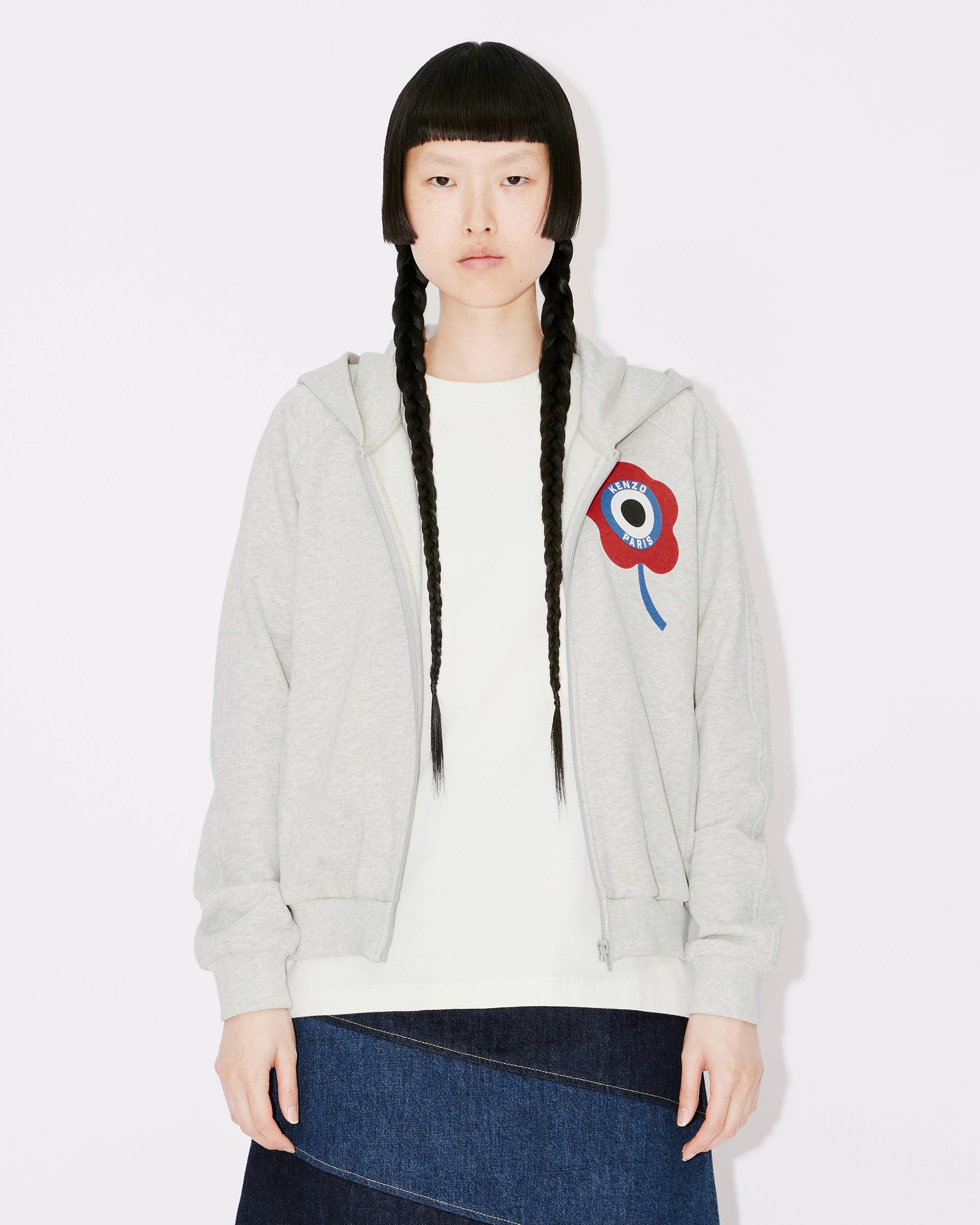 'KENZO Target' Crest zipped hoodie sweatshirt - 3