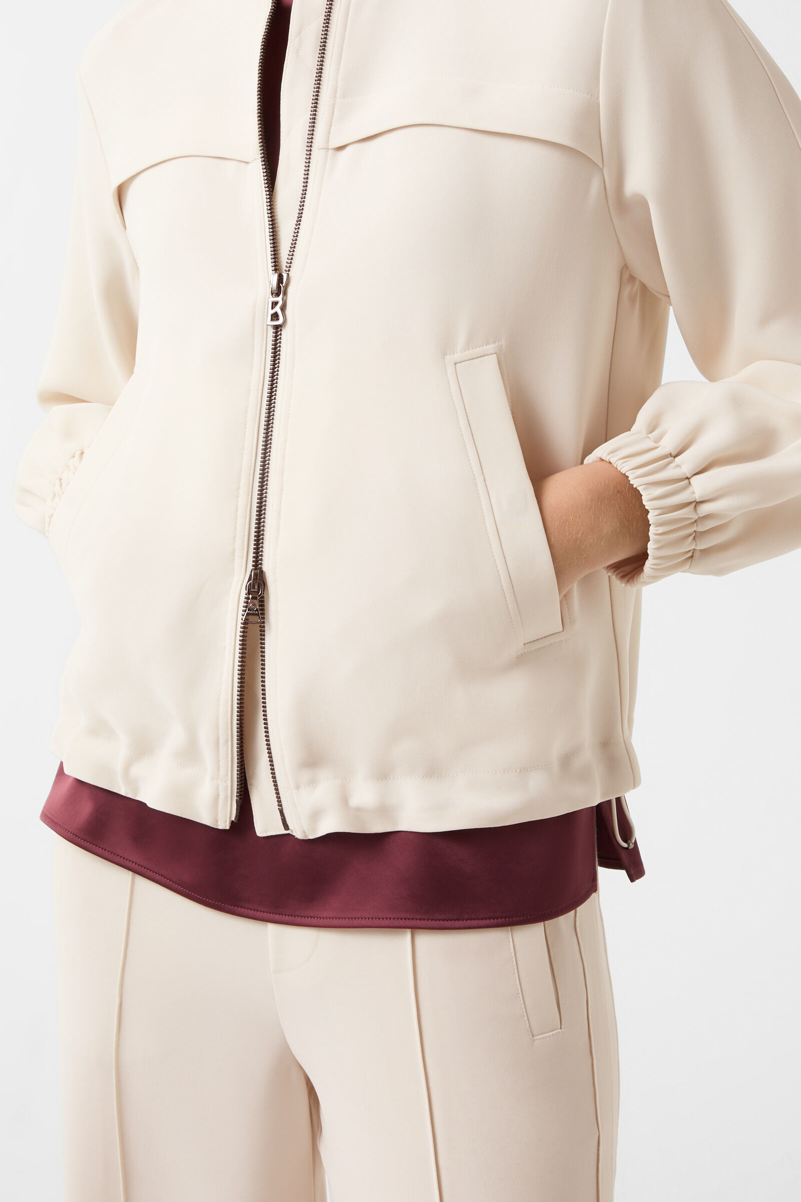 Sheila crêpe blouson in Cream - 6