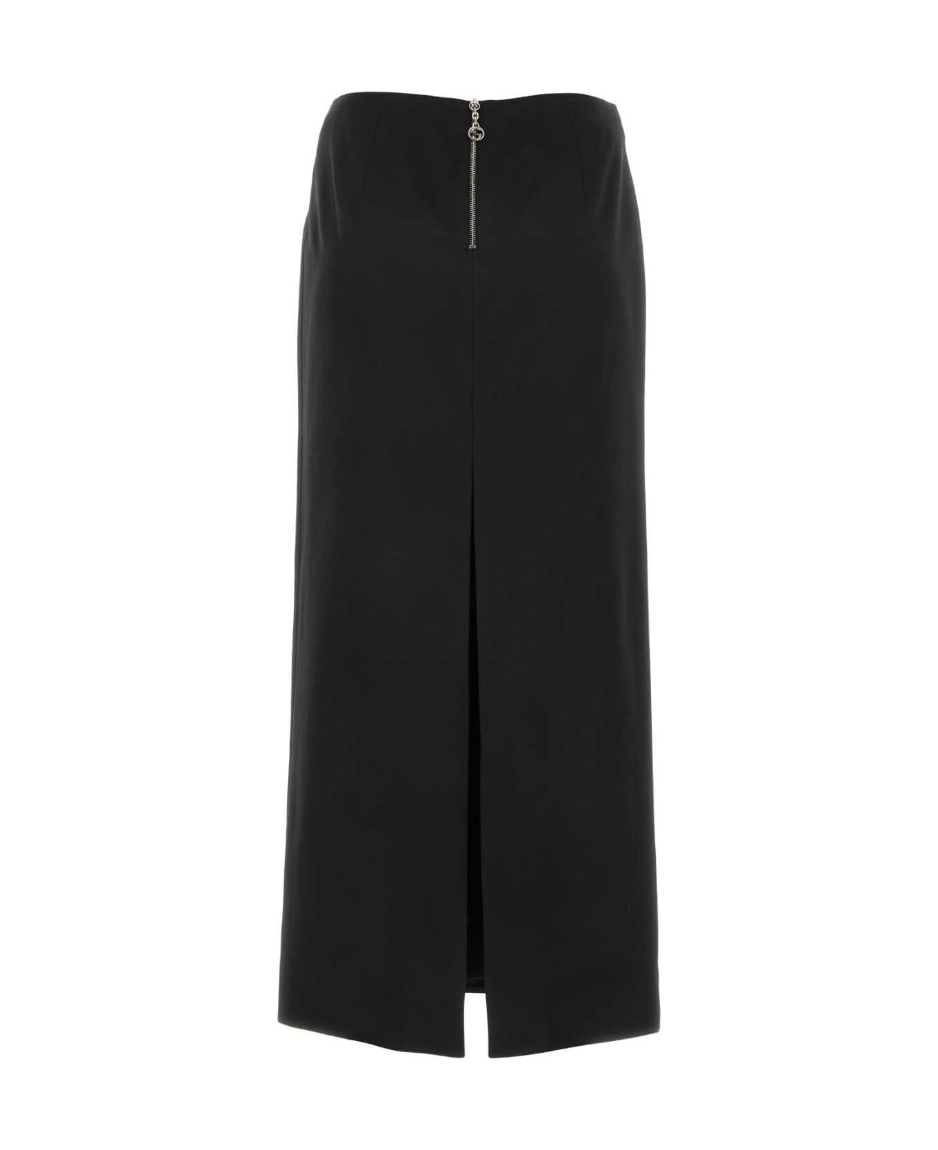Black Satin Skirt - 2