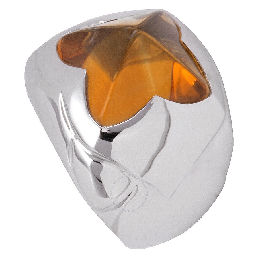 Bvlgari Ladies White Gold Piramide Citrine Cocktail  Ring, Size 50 - 2