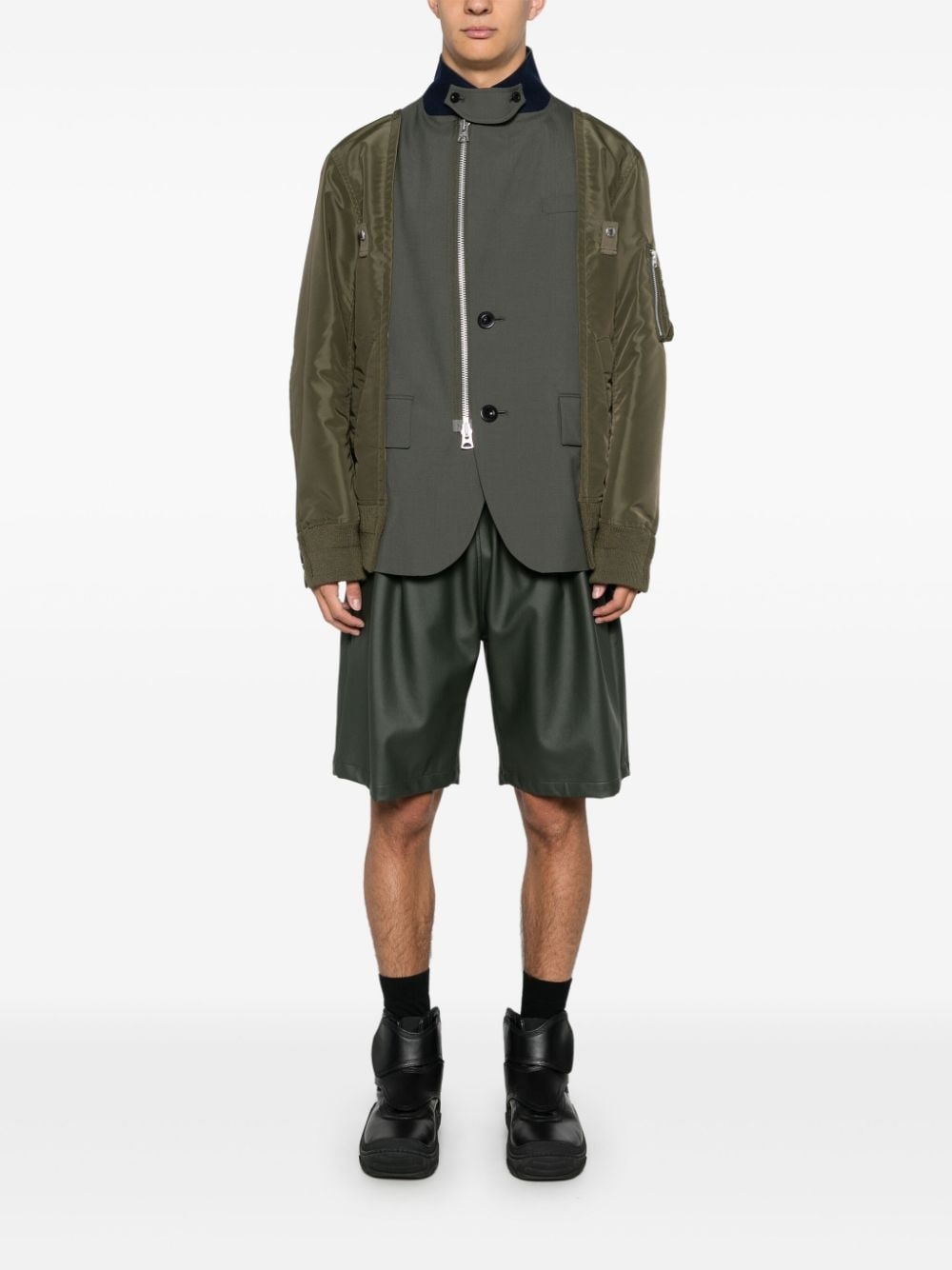 suiting-style panelled jacket - 2