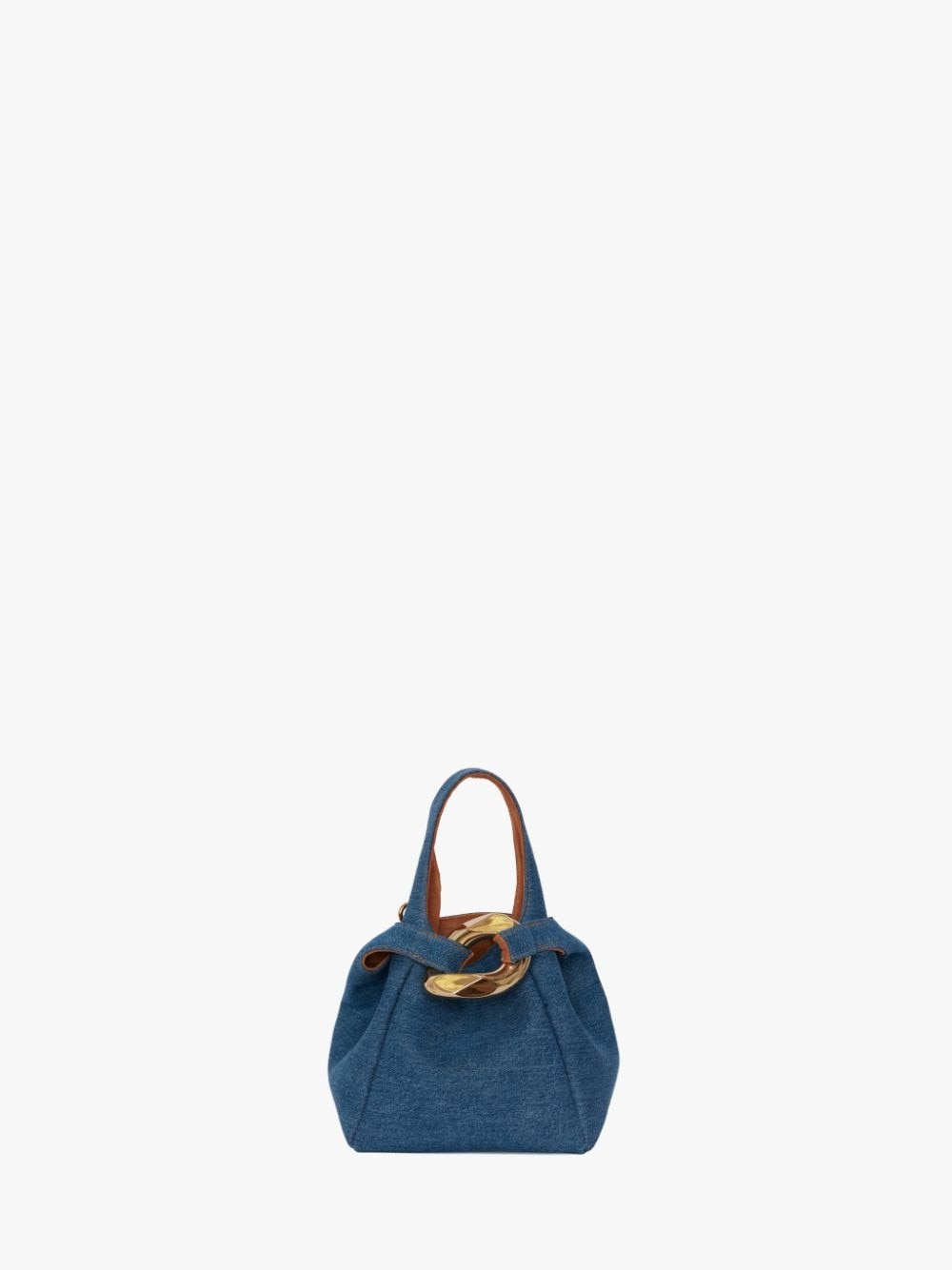 CHAIN LINK POCHETTE - LEATHER TOP HANDLE BAG - 1