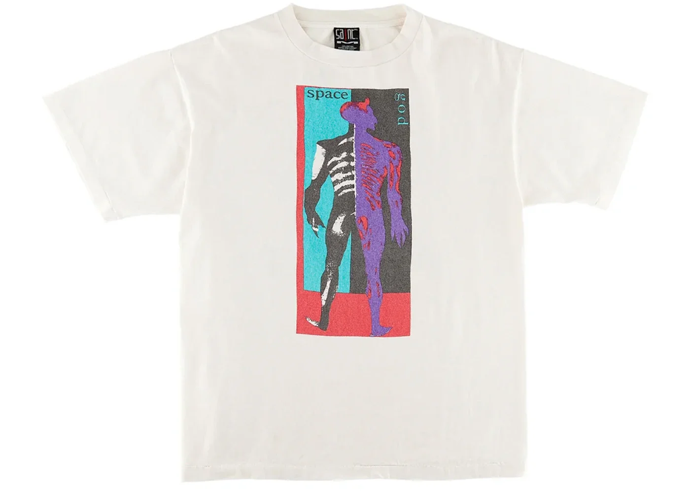 Saint Mxxxxxx Space God Tee Vintage White - 1