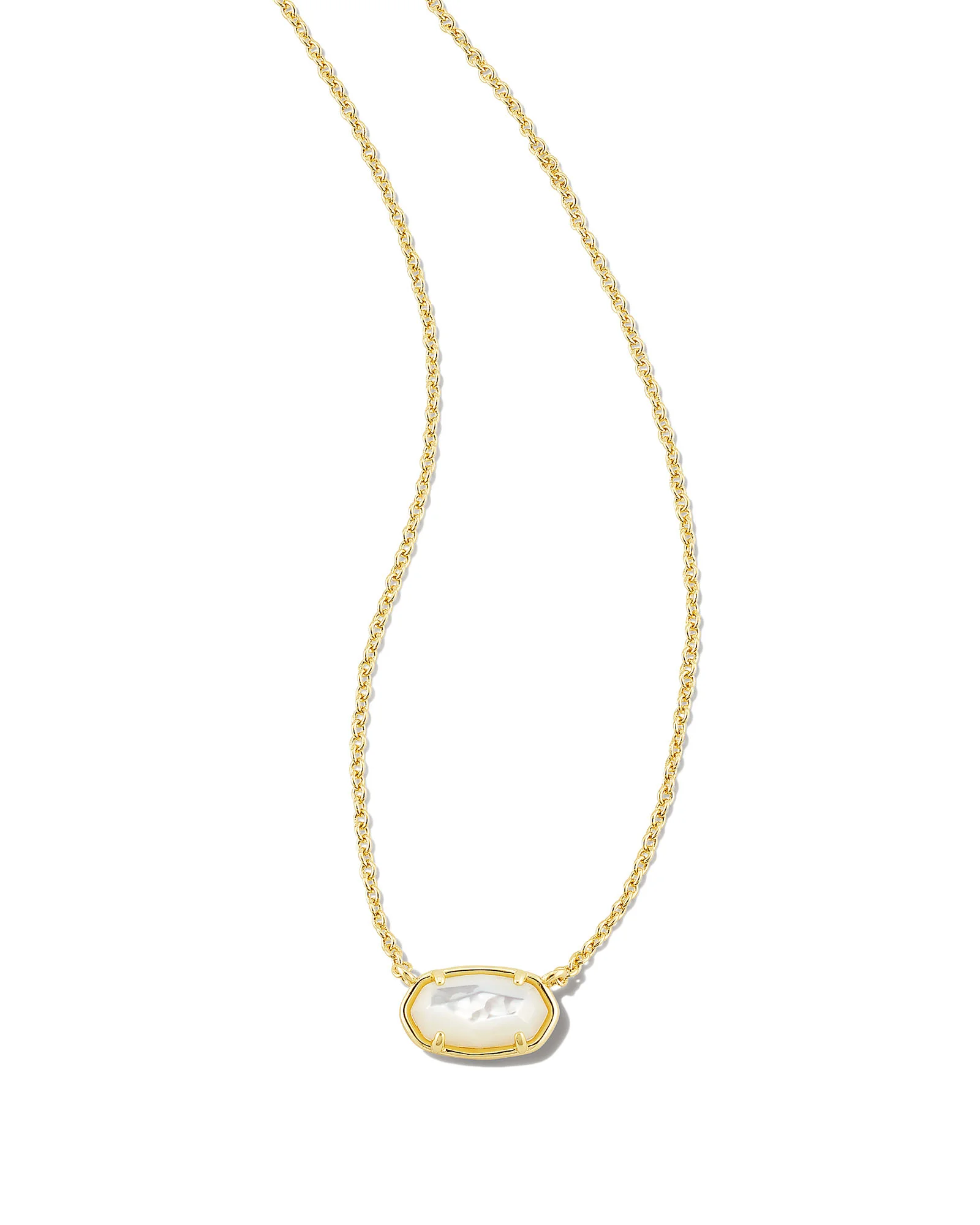 Grayson Gold Pendant Necklace in Ivory Mother-of-Pearl - 1