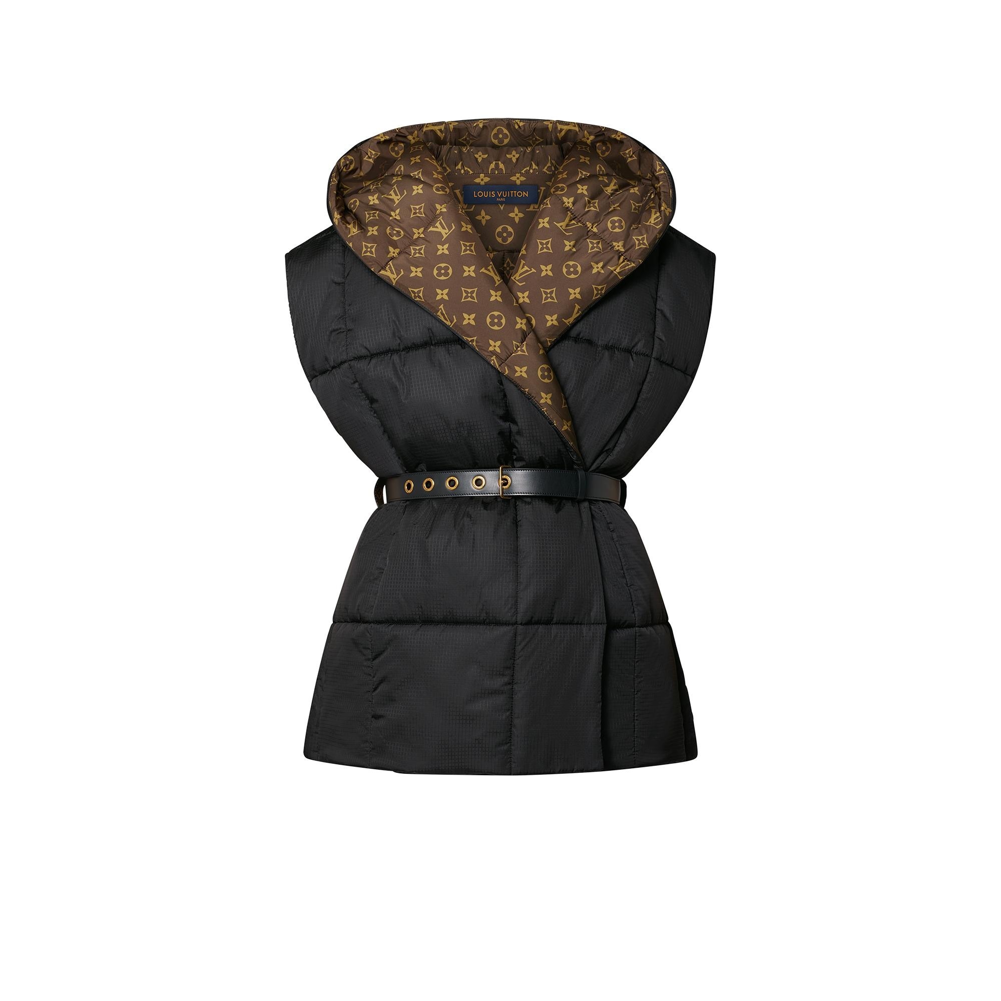 Sleeveless Pillow Puffer Wrap Jacket - 1