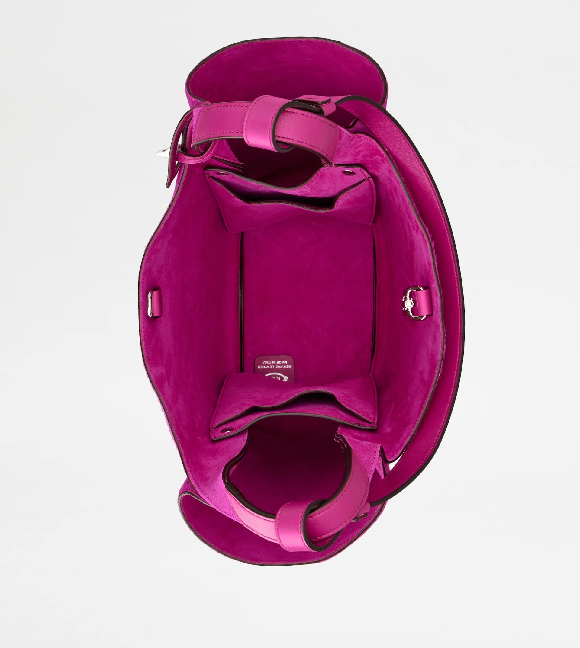 SMALL BUCKET BAG IN PONY-SKIN EFFECT LEATHER - PINK - 3