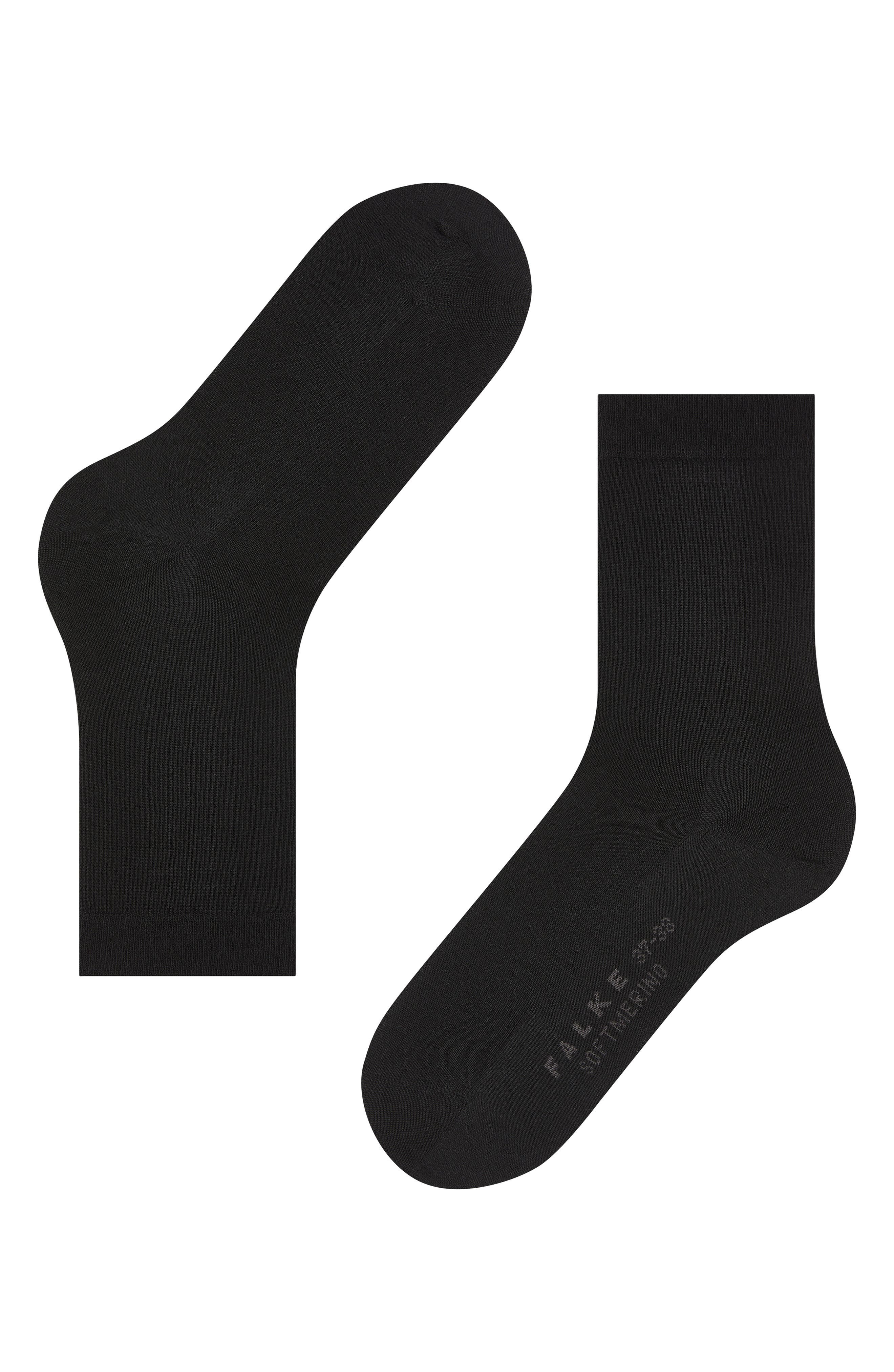 Falke Soft Merino Crew Socks in Black at Nordstrom - 3