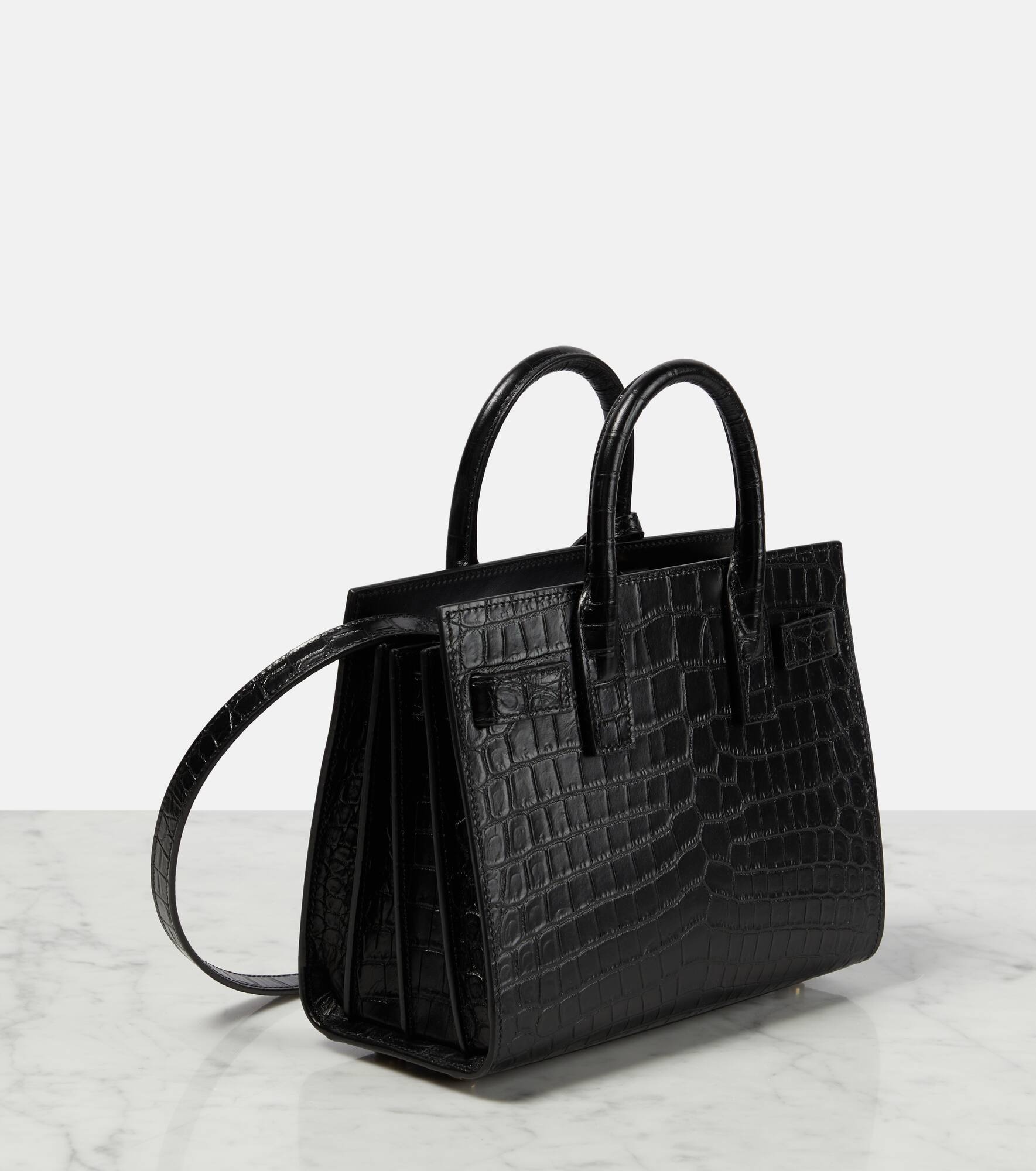 Sac De Jour Nano croc-effect leather tote bag - 4