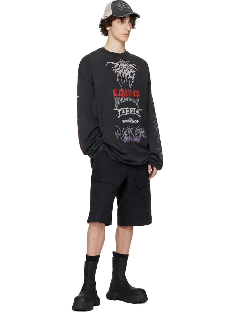 032c Black 'My Own Mind' Utility Shorts outlook
