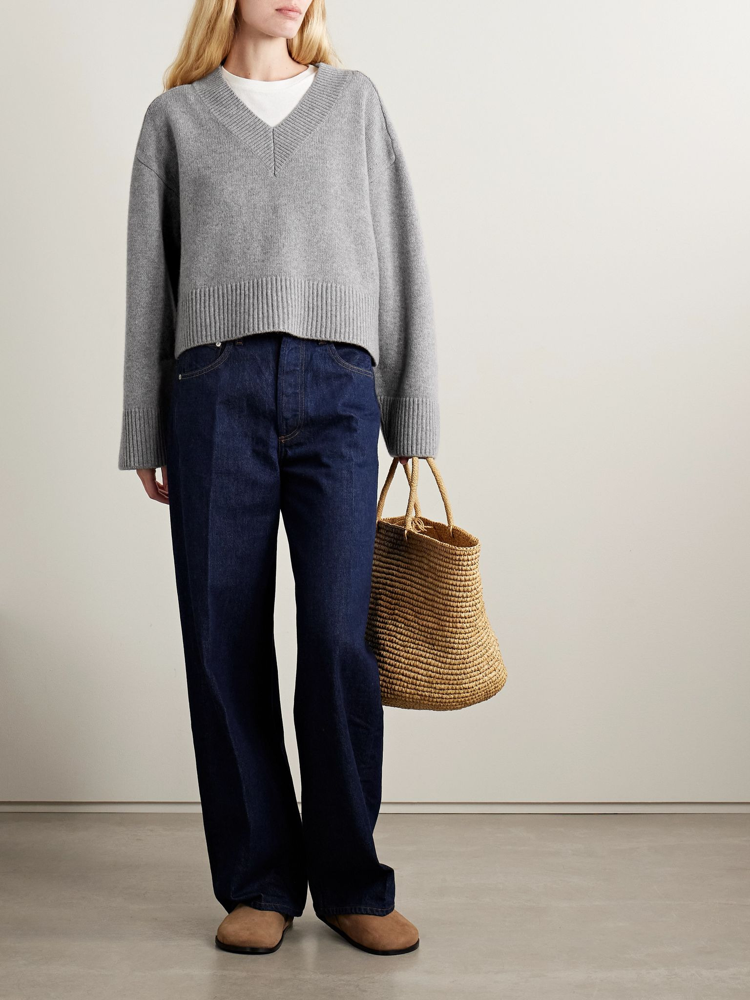 Gazette wool and cashmere-blend sweater Light gray - 2