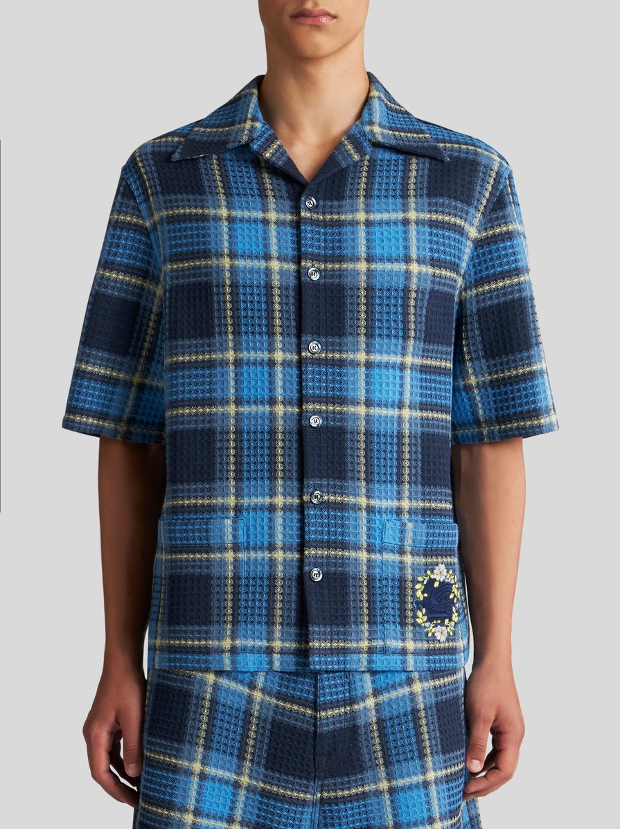 CHECK JACQUARD BOWLING SHIRT - 2