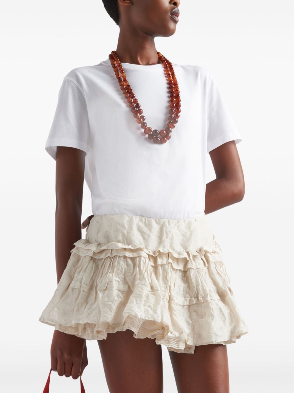 crinkled ruffled miniskirt - 4