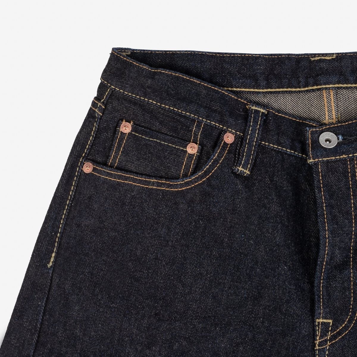 IH-634S-19L 19oz Left Hand Twill Selvedge Denim Straight Cut Jeans - Indigo - 5