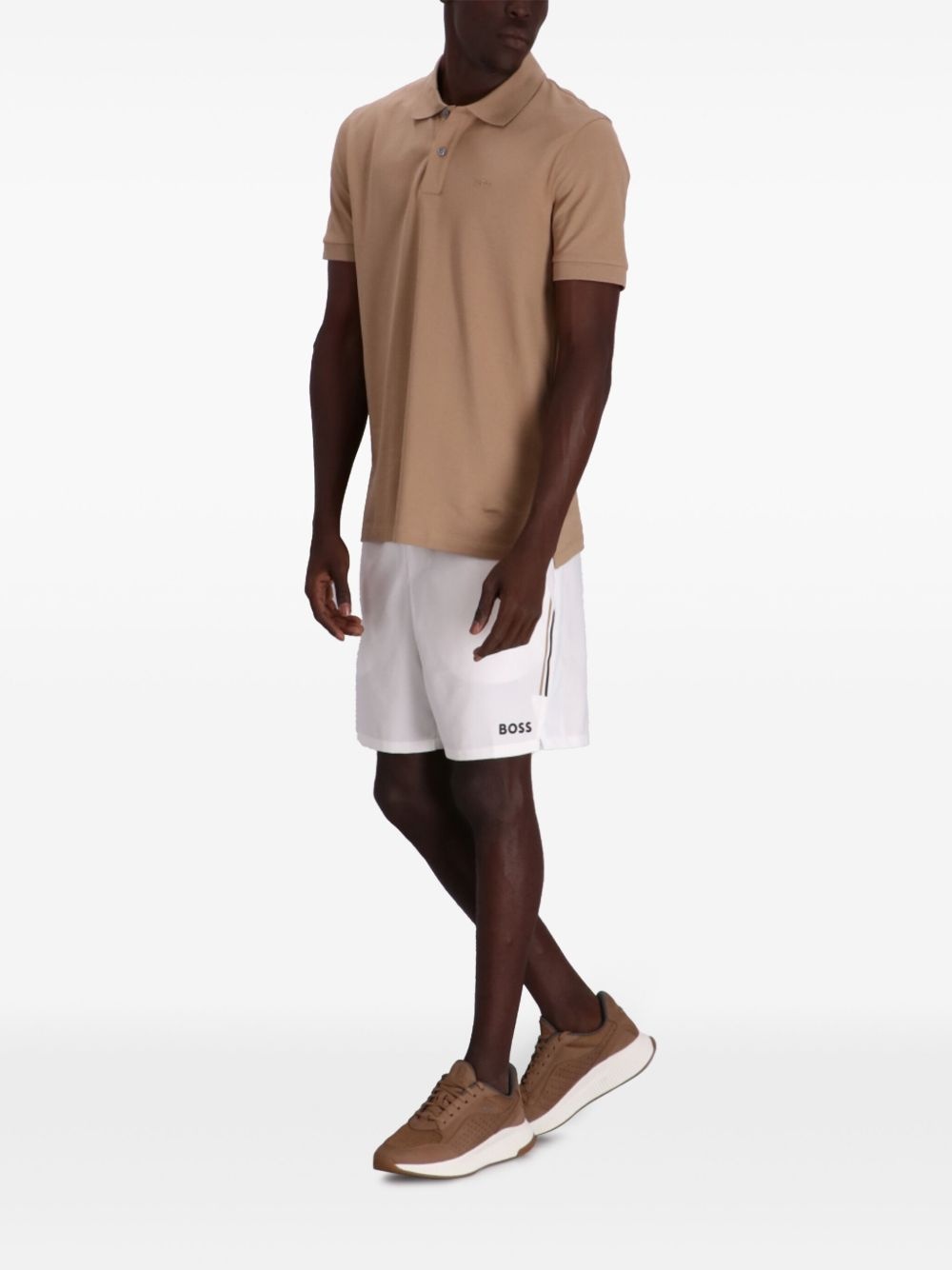 logo-print track shorts - 2