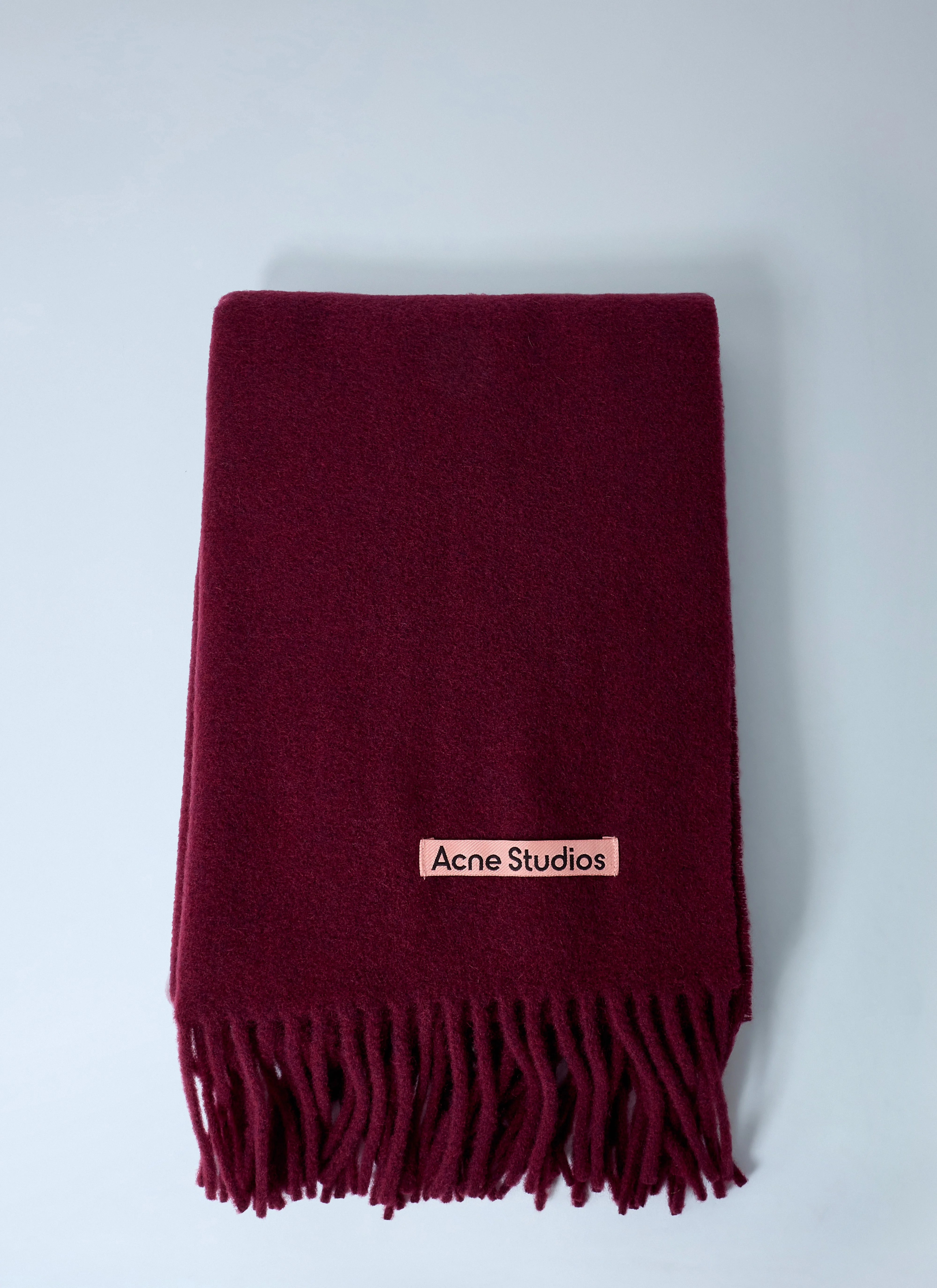 Acne Studios Men Fringe Wool Scarf - 1