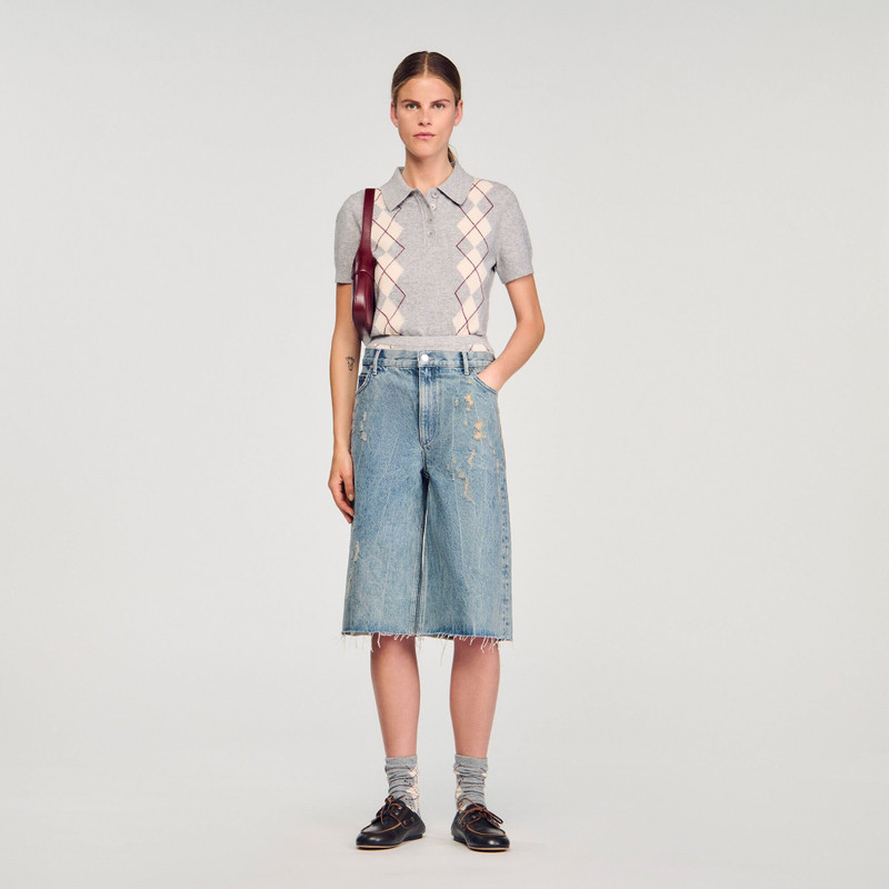 Sandro ARGYLE POLO SWEATER outlook