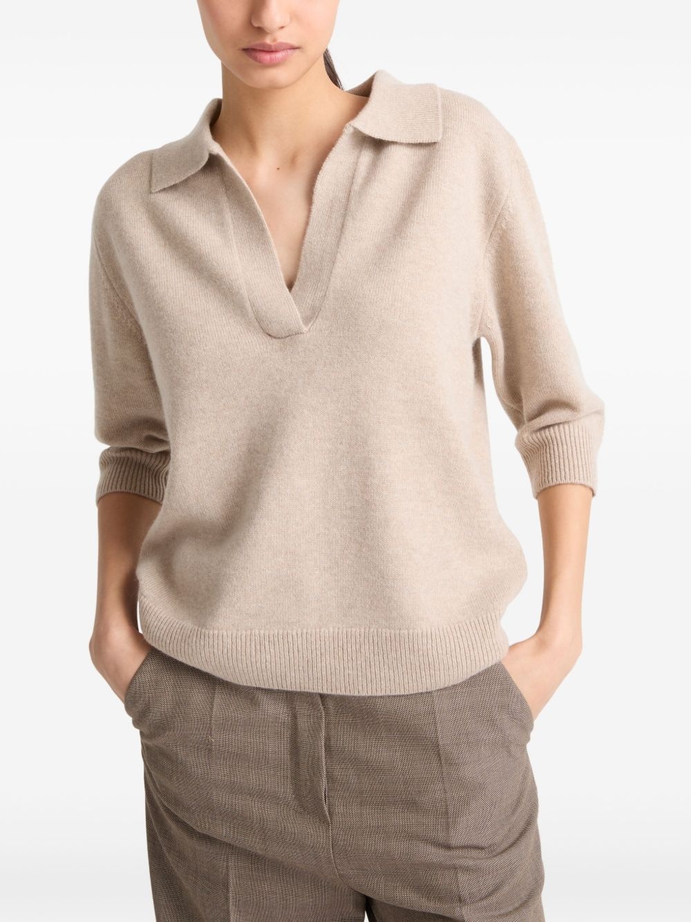 knitted polo shirt - 3