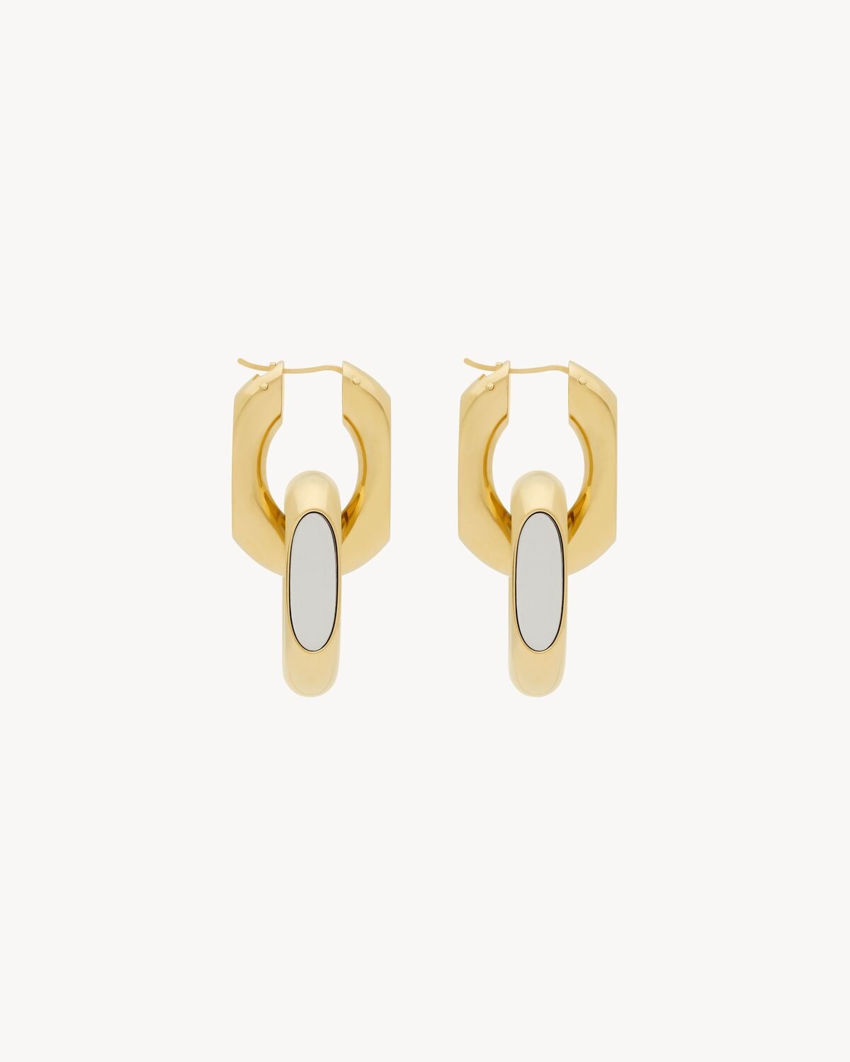 CASSANDRE DUO LINK EARRINGS IN METAL - 4