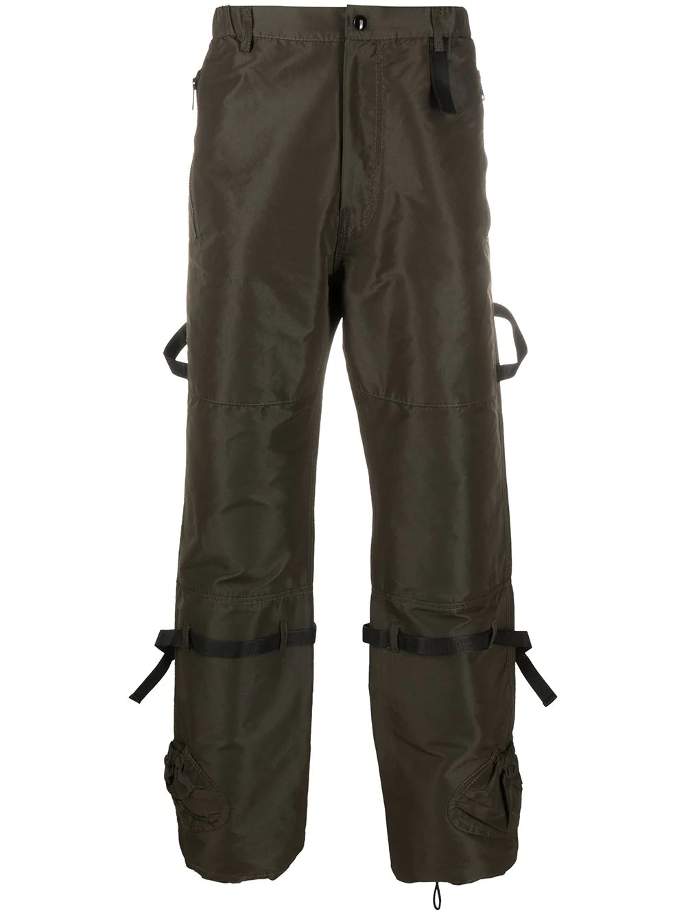 high-waist cargo trousers - 1