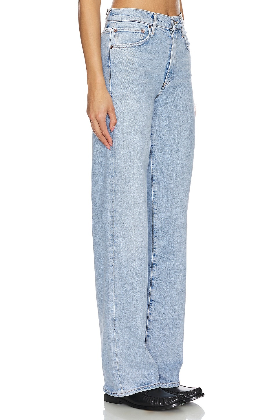 Harper Mid Rise Wide Leg Straight - 2