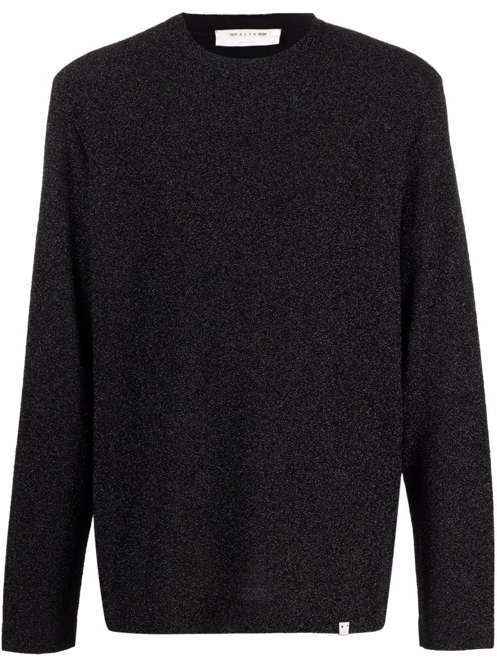 textured round neck jumper - 1