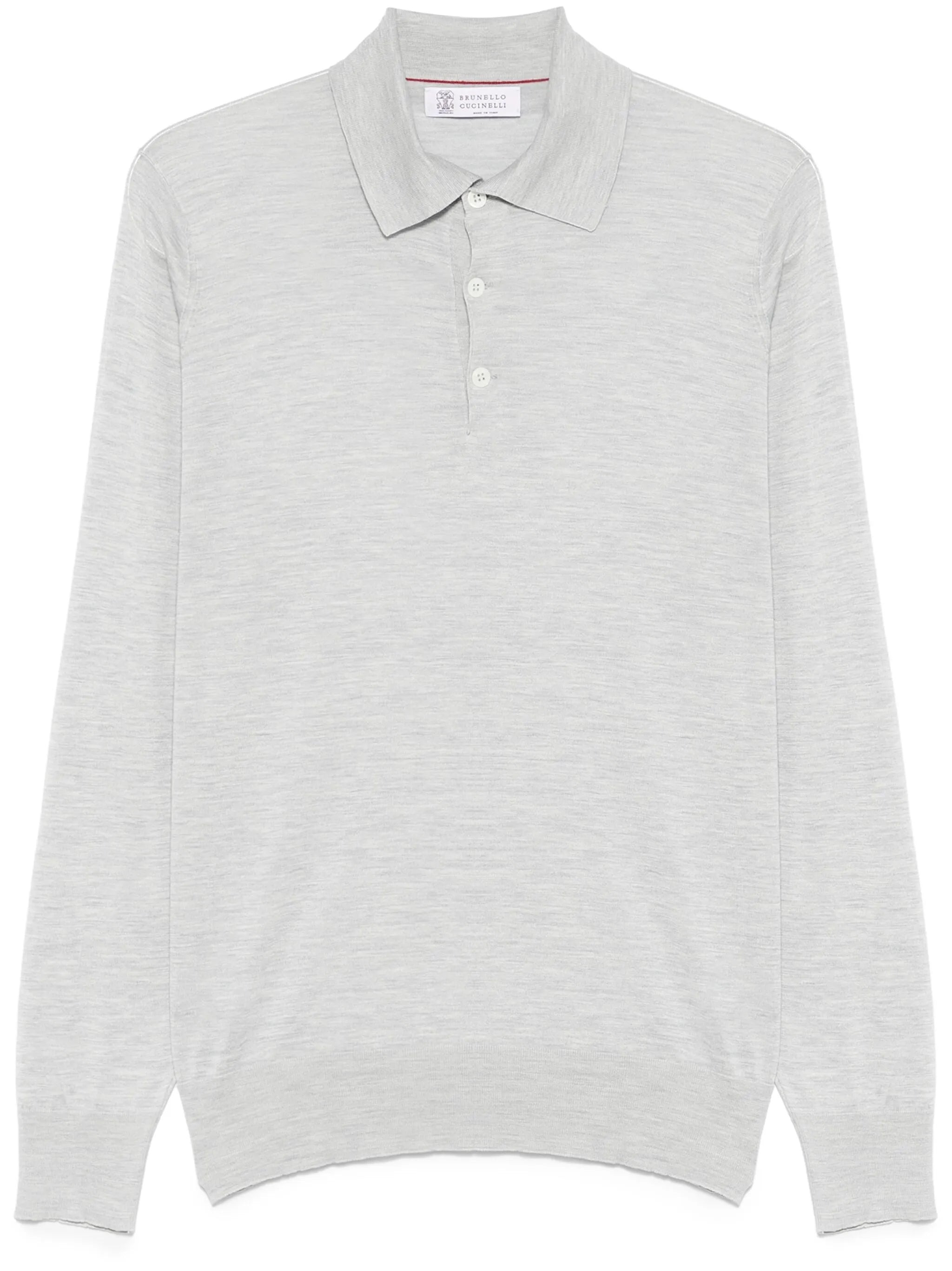 fine-knit polo shirt - 1