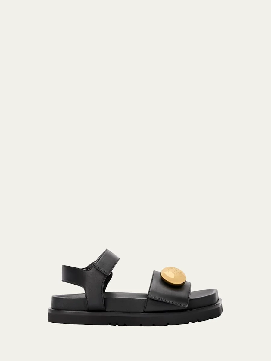 Pebble Fussbett Leather Sandals - 1