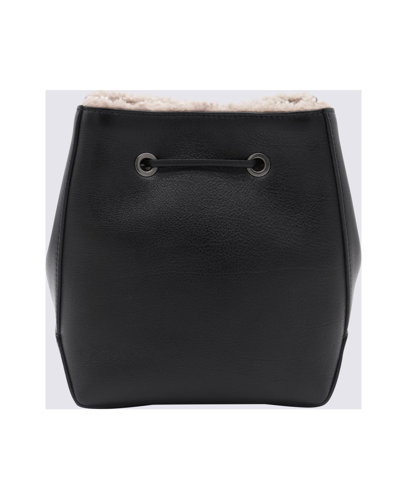 Black Leather Satchel Bag - 3