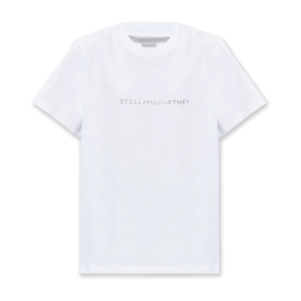 Tシャツ・カットソー STELLA MCCARTNEY TOP WITH LOGO PRINT Stella McCartney logo-print short-sleeve T-shirt | White
