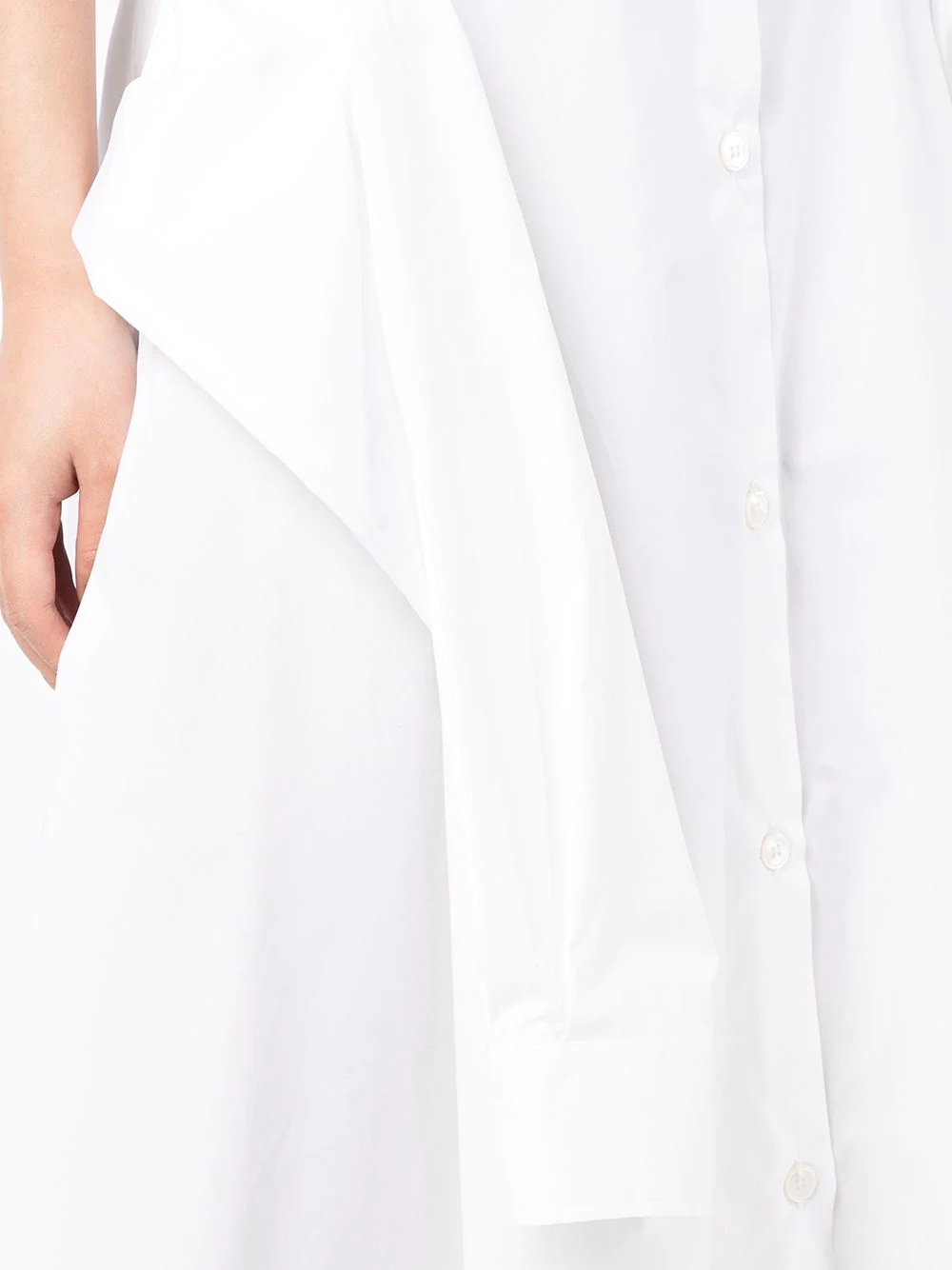 button-up sleeve-tie skirt - 5