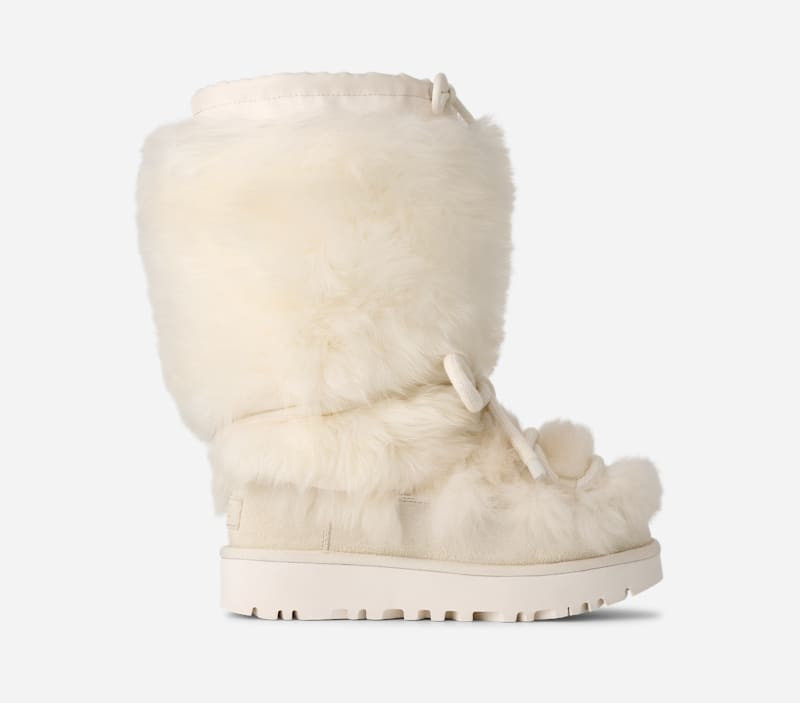 ® Women's Classic Tall Chalet Sheepskin Classic Boots in White 1