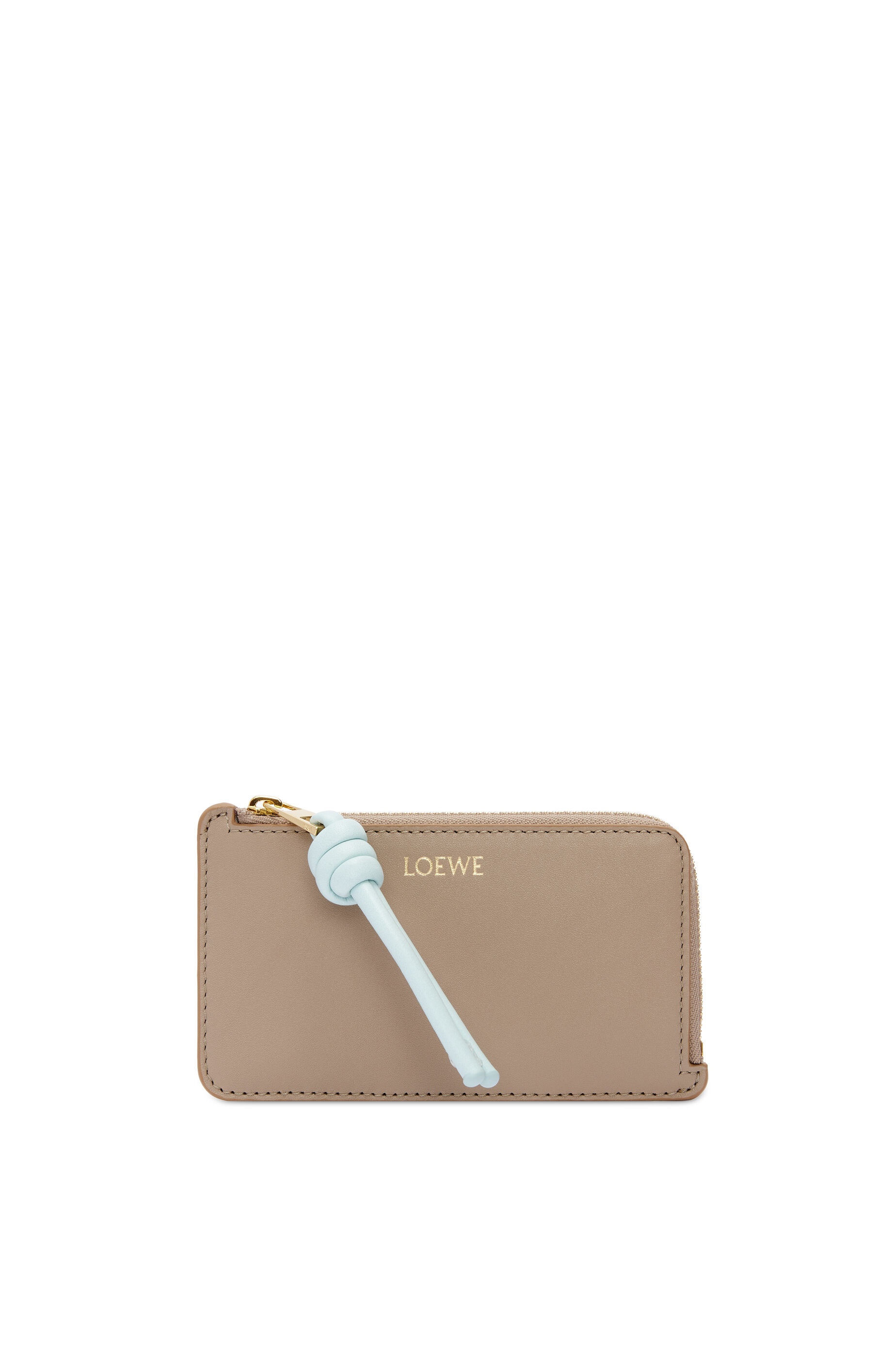 Knot coin cardholder in shiny nappa calfskin - 1
