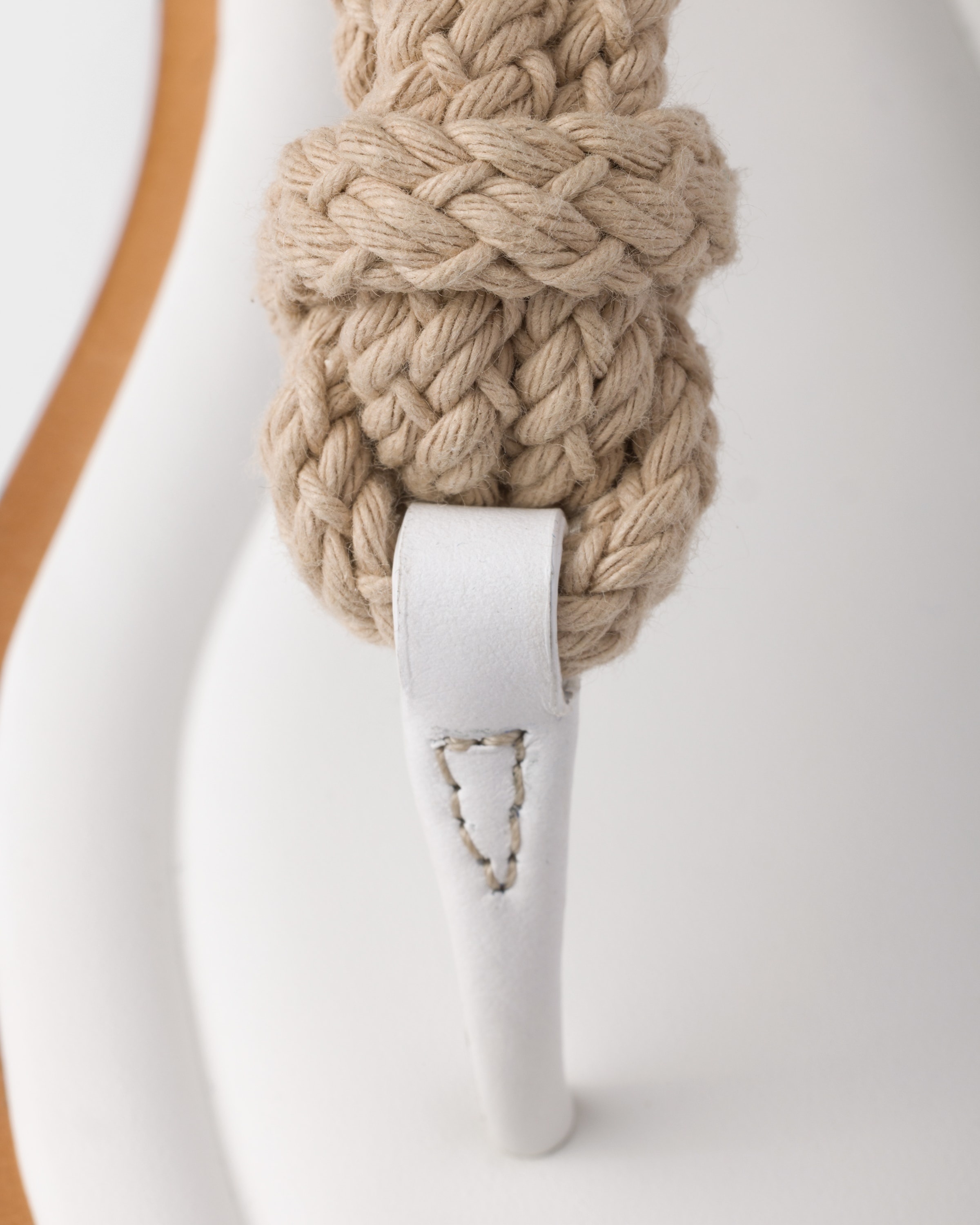 Leather and cord thong sandals - 6