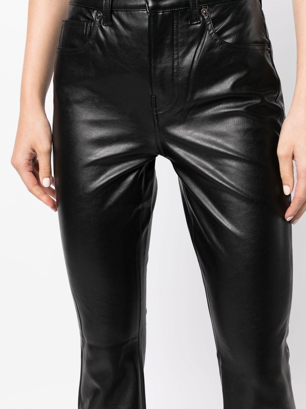 Beverly faux-leather flared trousers - 5