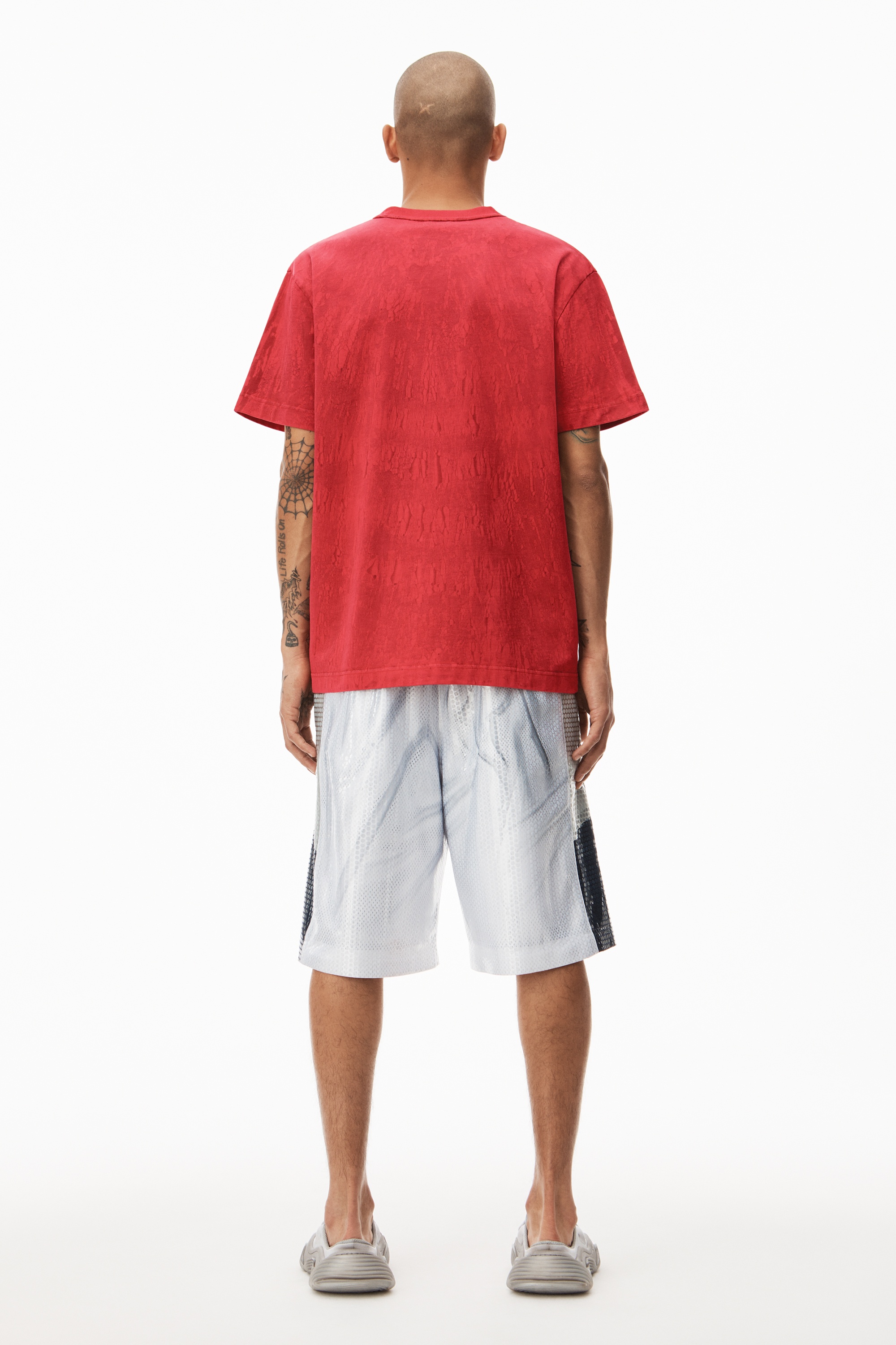 PLASTER DYED LOGO TEE IN COMPACT JERSEY - 4