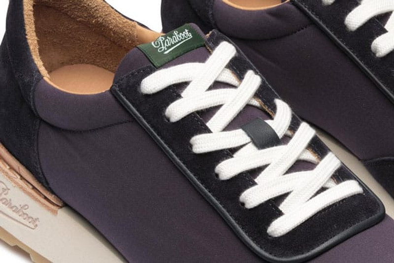 Cosmos Navy Velvet/Ventile - Rubber Sole 6