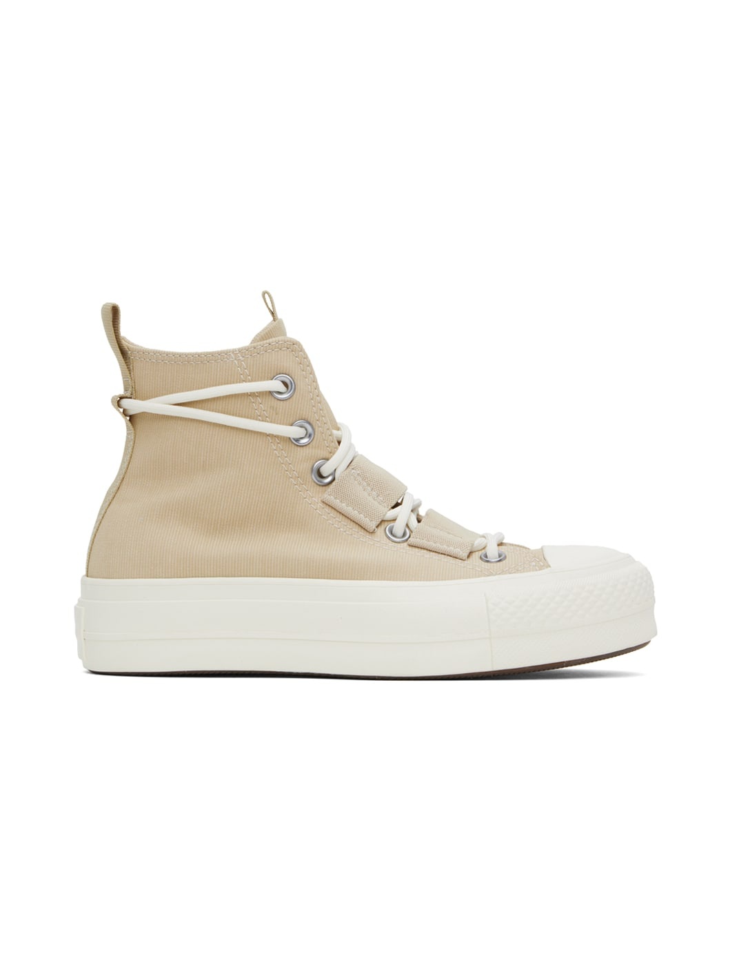 Beige Chuck Taylor All Star Lift Platform High Top Sneakers - 1