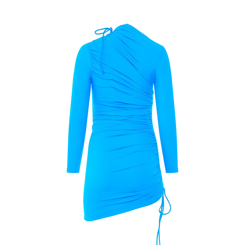 BALENCIAGA Mini Matte Spandex Dress in Cyan outlook