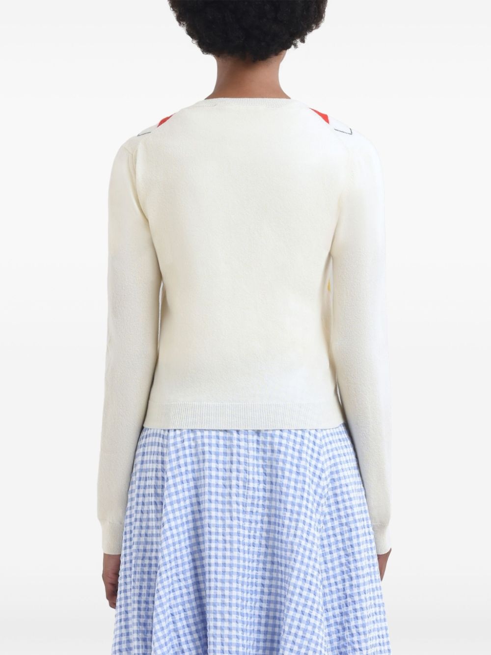 diamond-pattern cardigan - 3