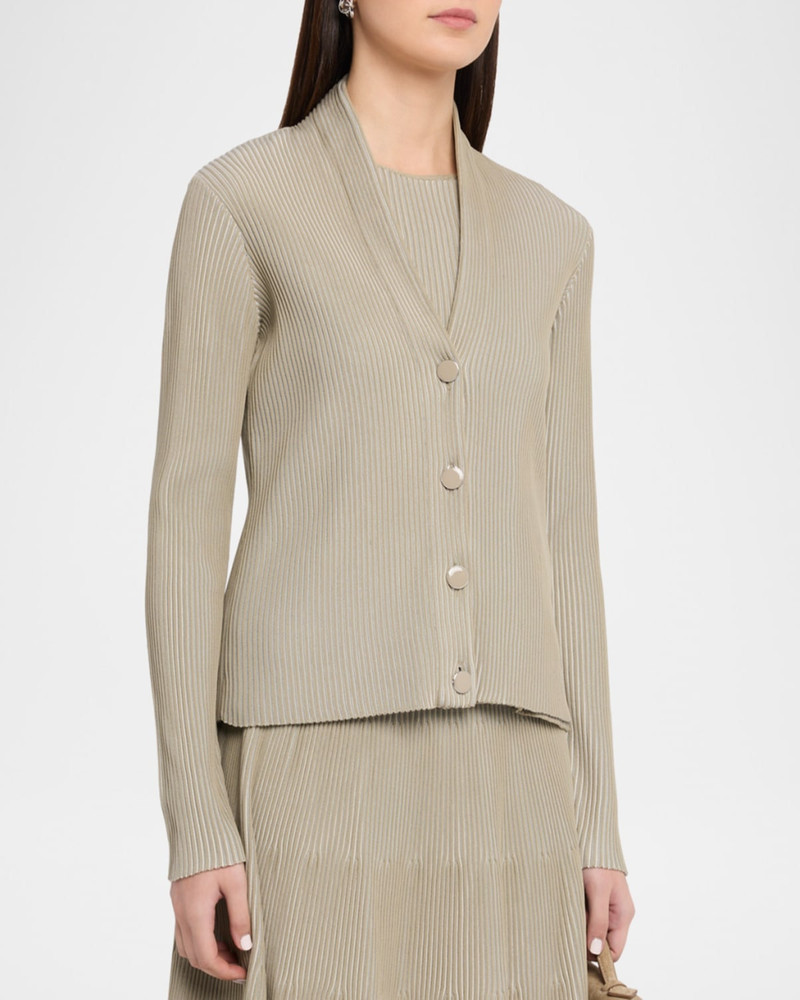 Button-Down Rib Knit Cardigan 4