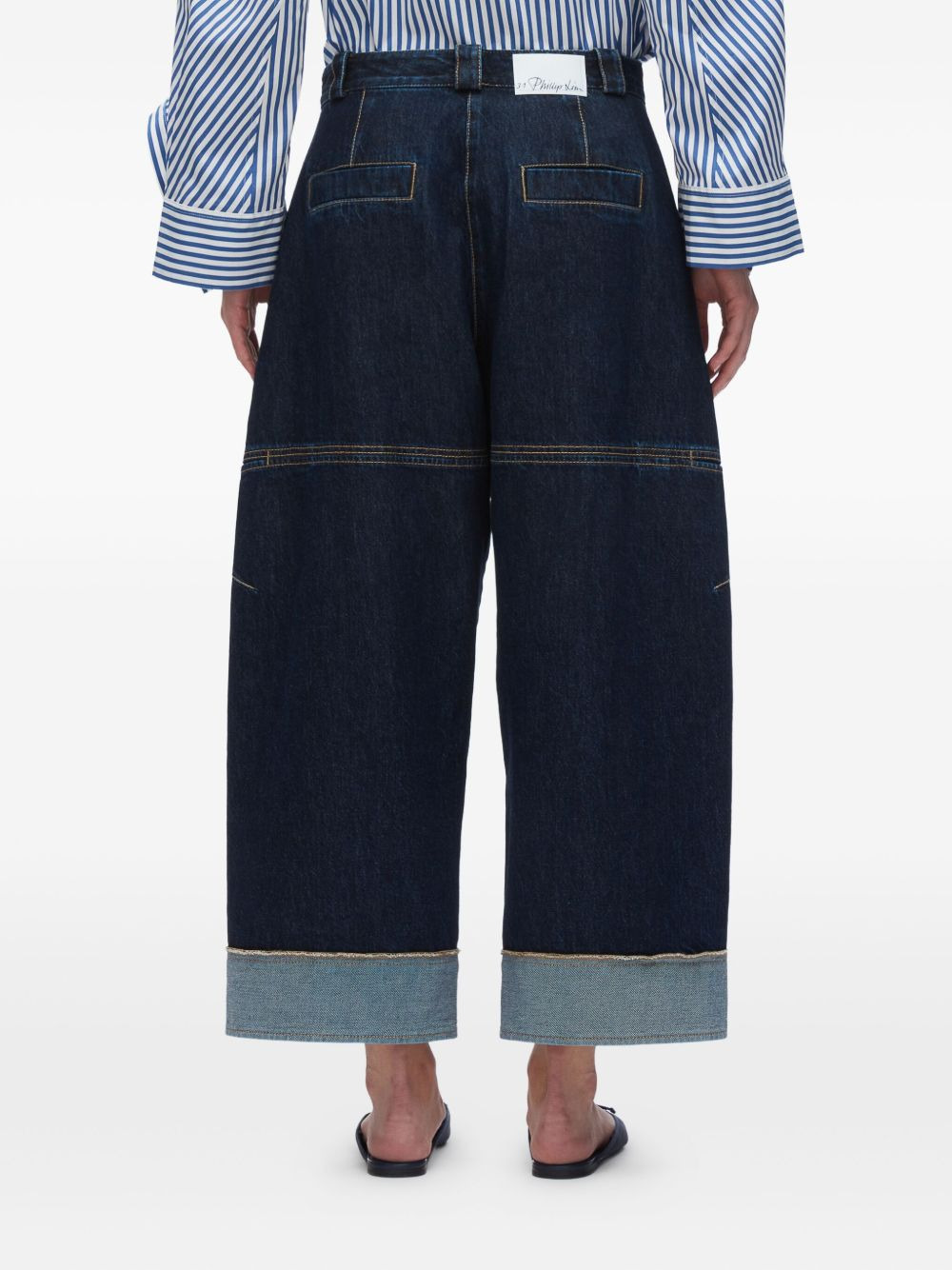 panelled jeans - 5